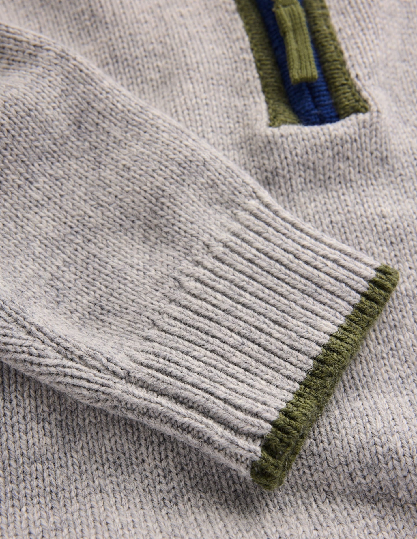 Heritage Half-Zip Jumper-Grey Marl