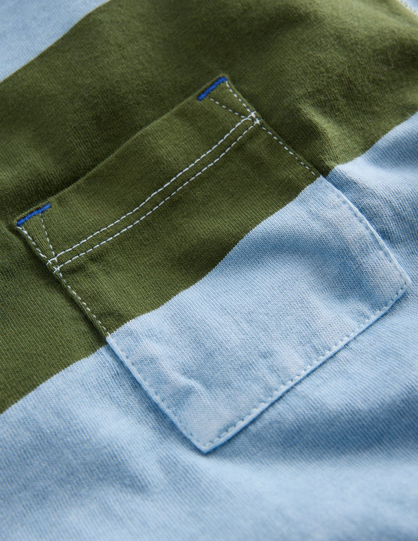 Garment Dye Relaxed T-shirt-French Blue / Brunswick Green