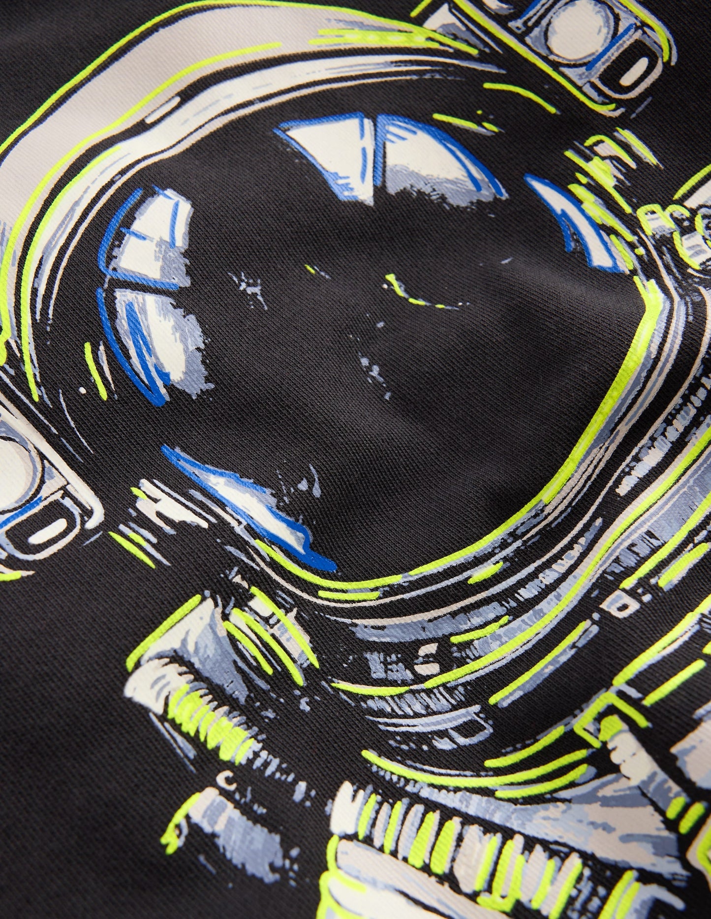 Glow Printed Sweatshirt-Shadow Grey Spaceman