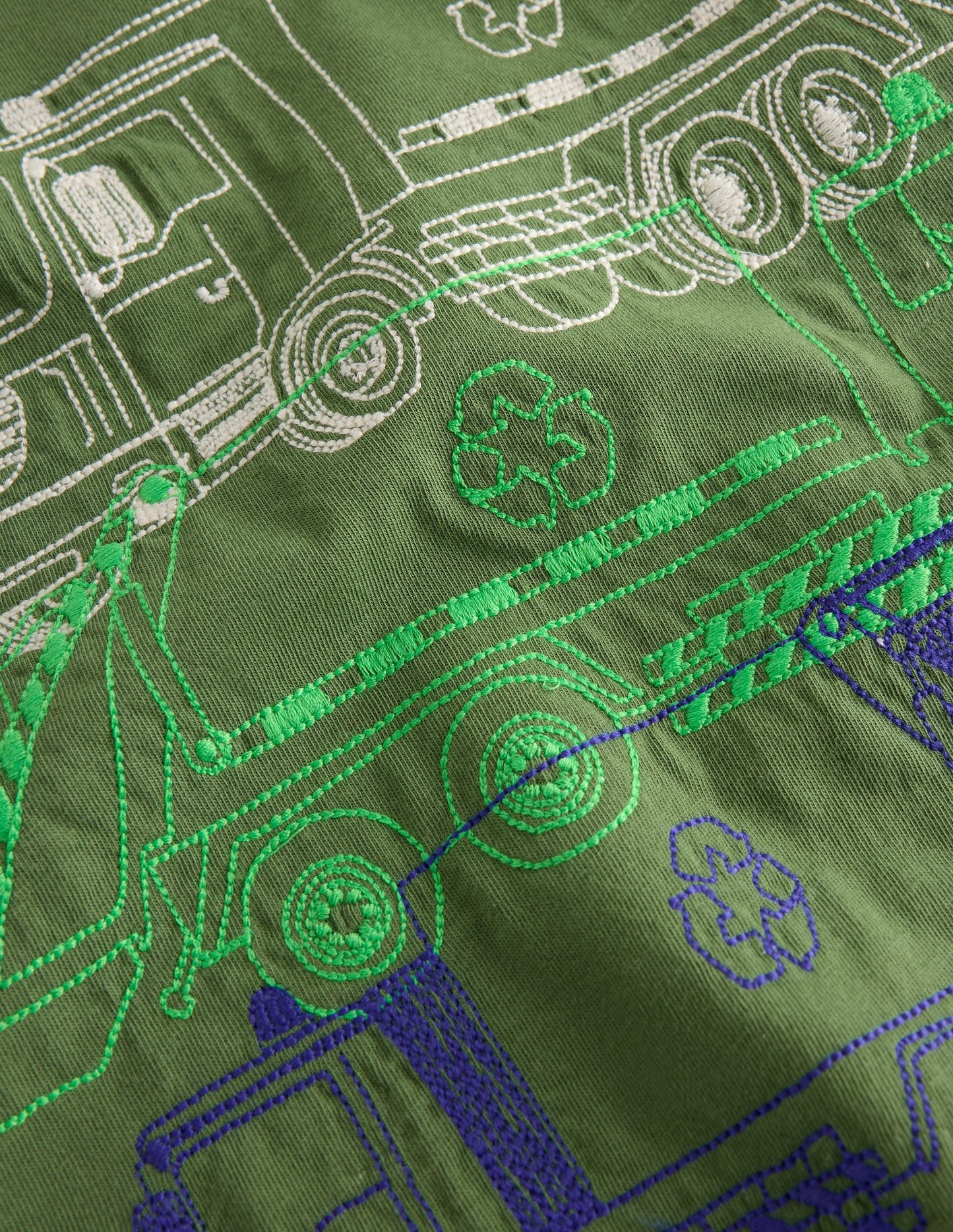 Stacking Superstitch T-shirt-DILL RECYCLE TRUCKS