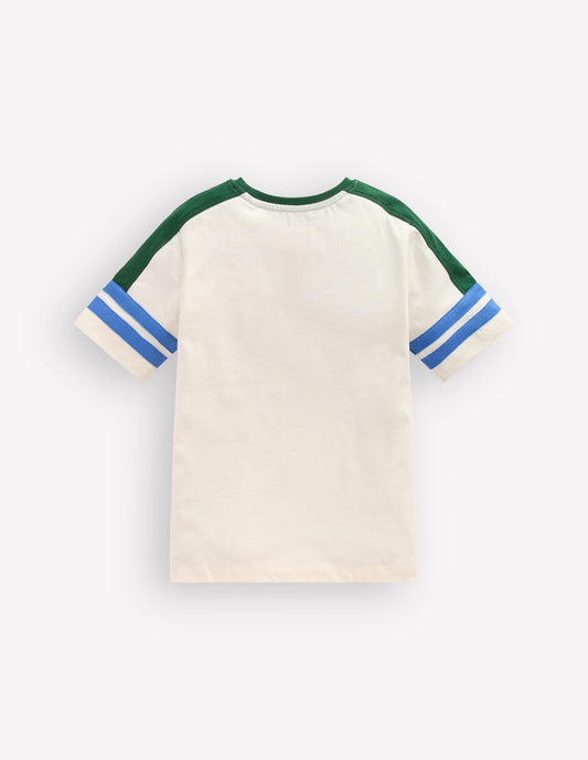 Short Sleeve Colourblock Tee-COCONUT MILK COLOURBLOCK