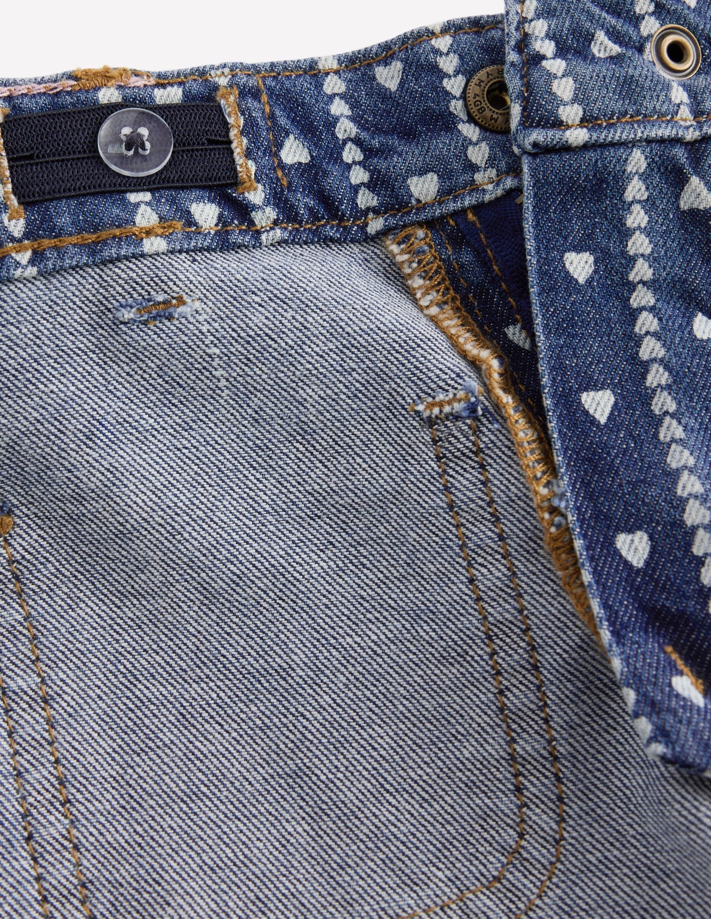 Patch Pocket Straight Jeans-Hearts