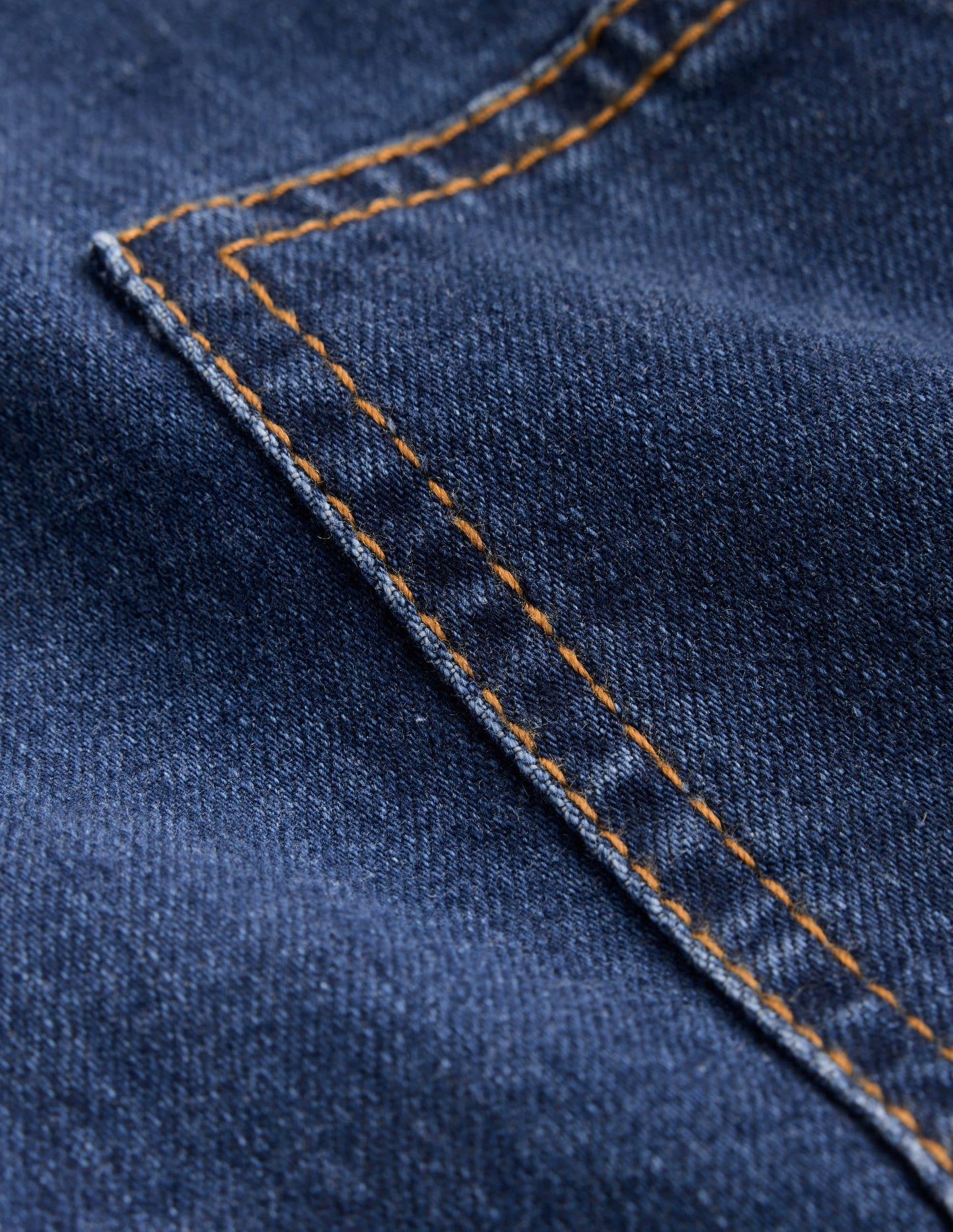 Adeline A-Line Dungaree Dress-Plain Denim