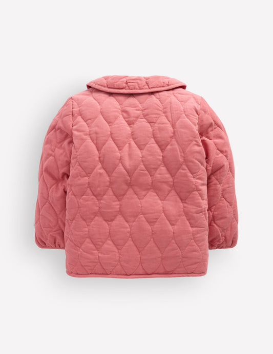 Quilted Cord Jacket-Heather Rose Floral Embroidery