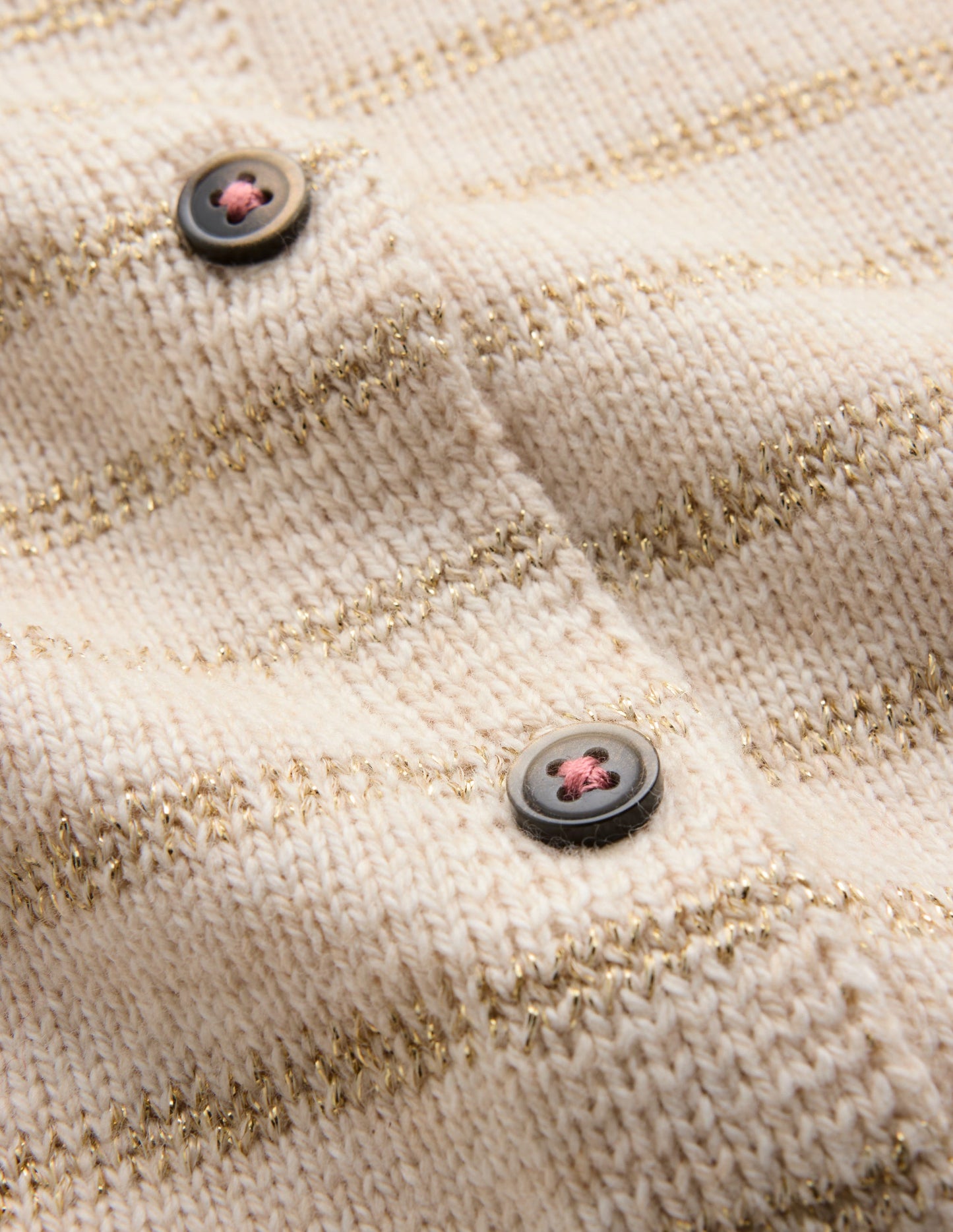 Pretty Peplum Cardigan-Oatmeal Marl Sparkle Stripe