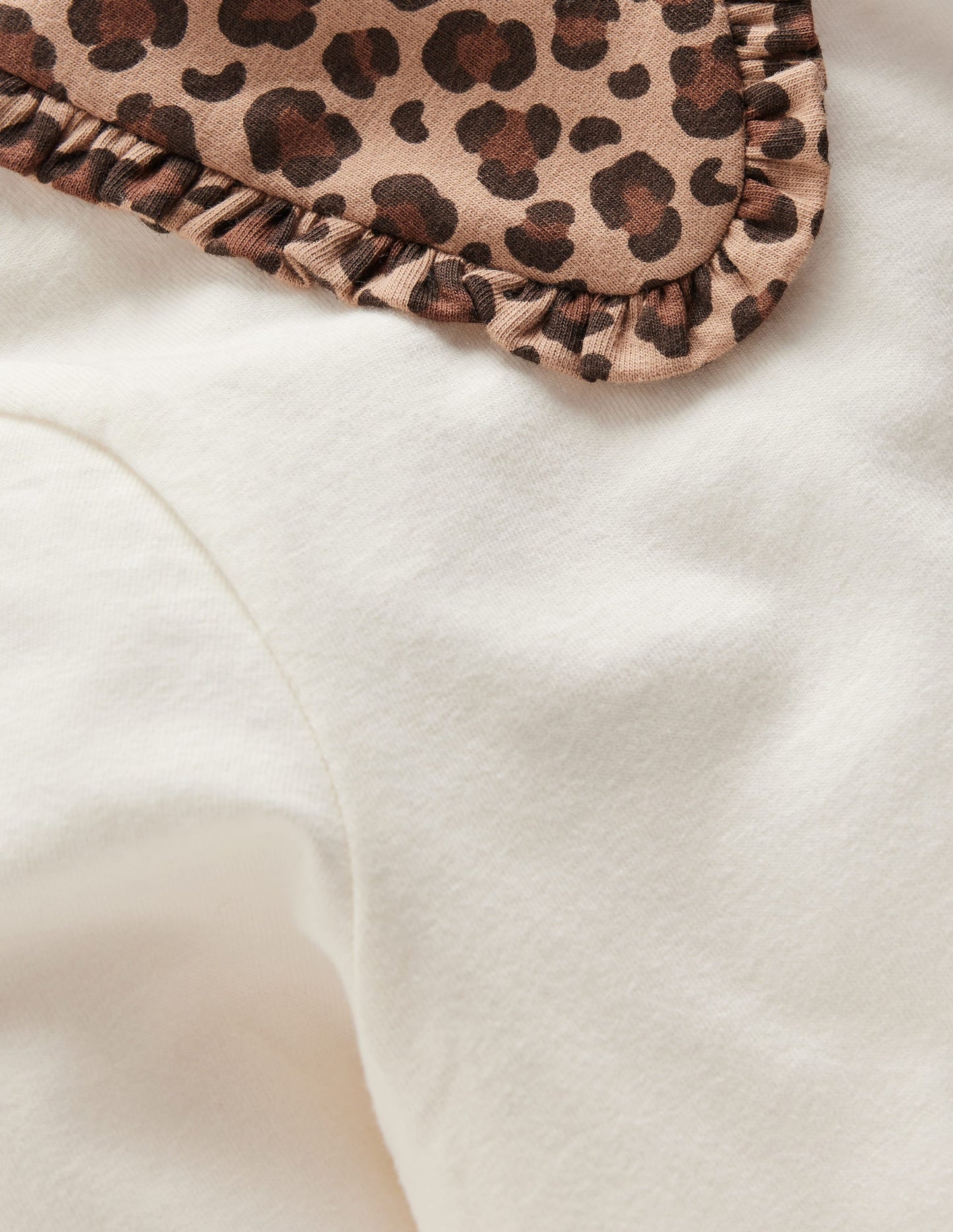 Collared Breton Jersey Top-Soft Ivory Leopard