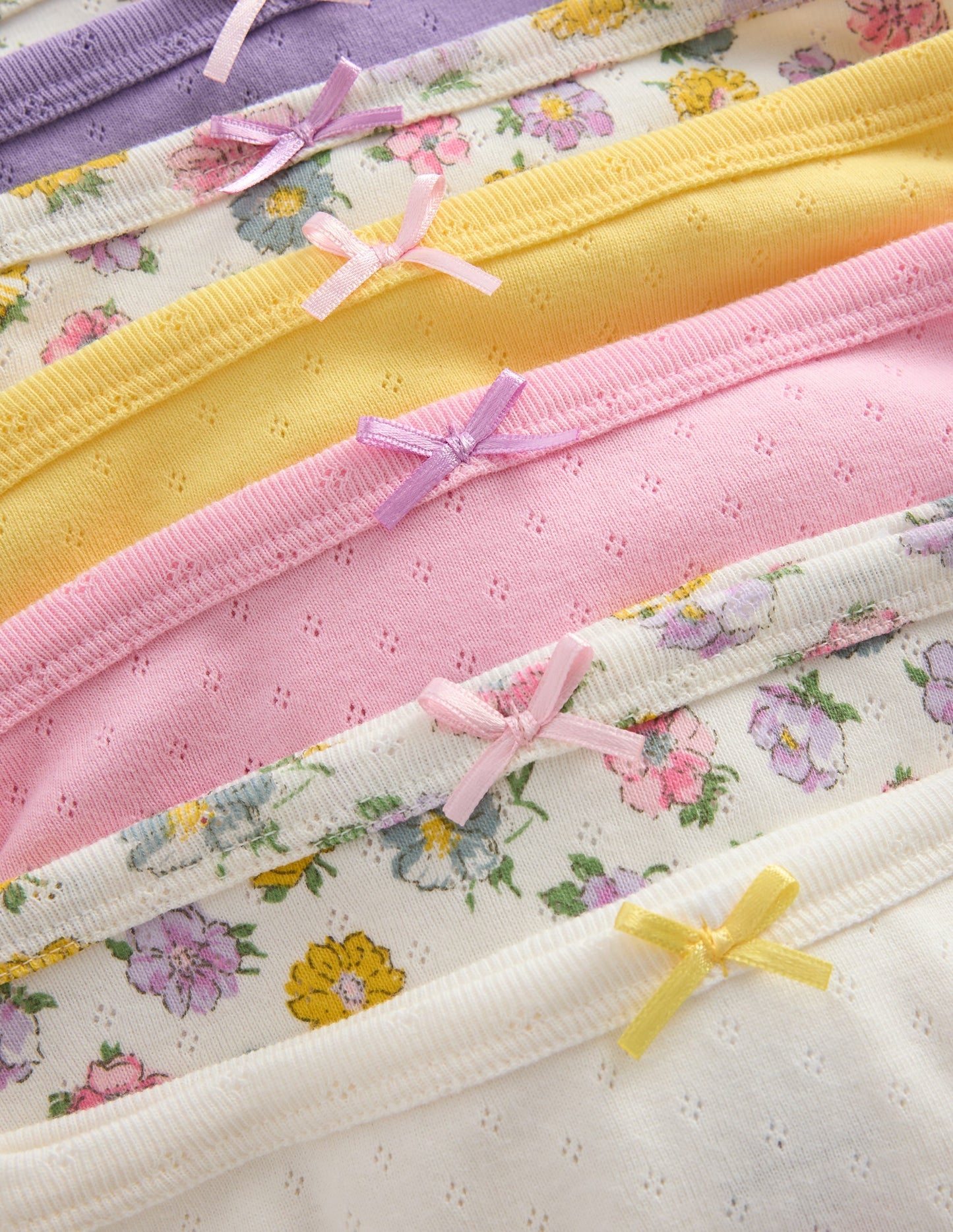 7-pack Pointelle Pants-Rosa floral