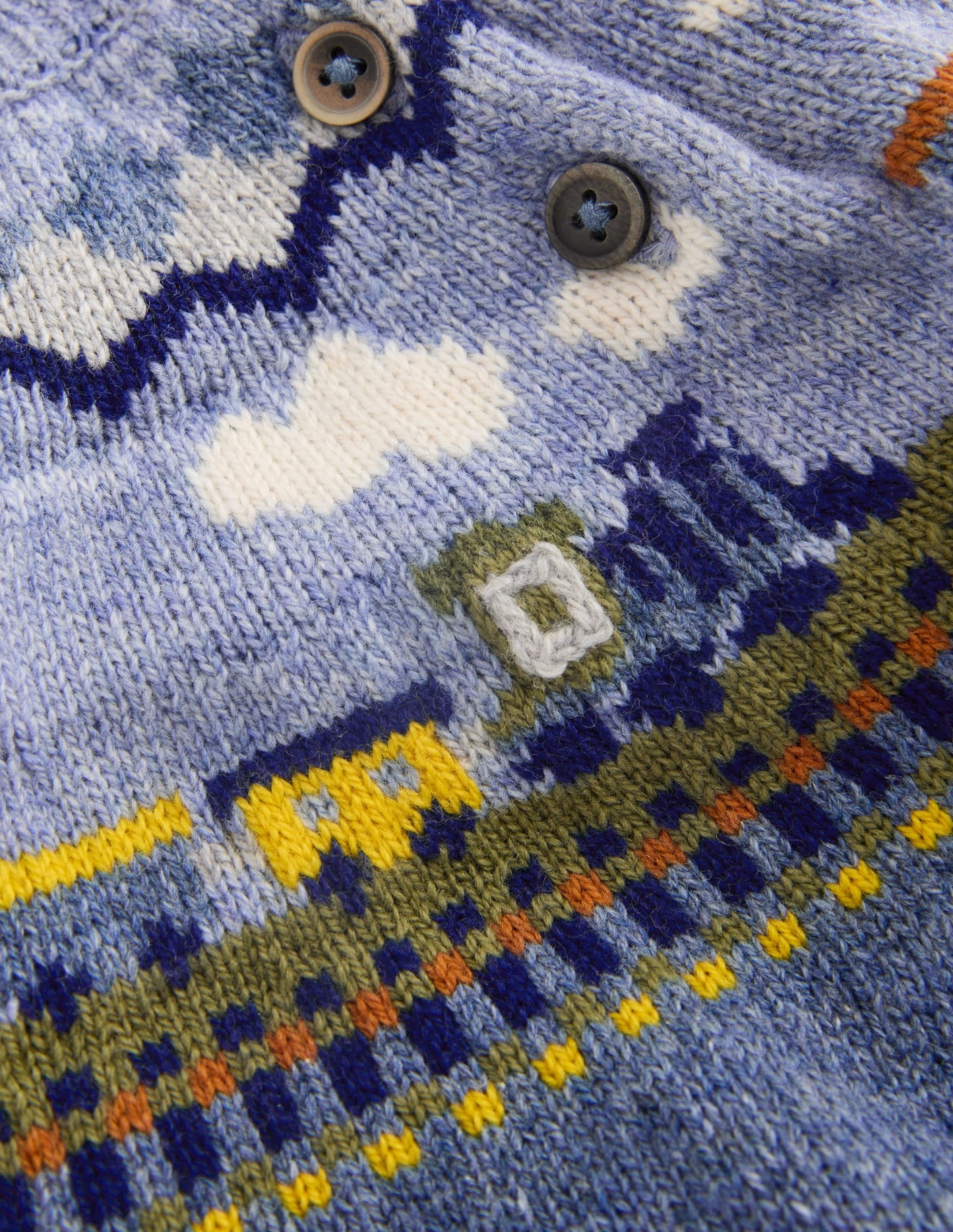 Fair isle Jumper-Glacier Blue Marl Train