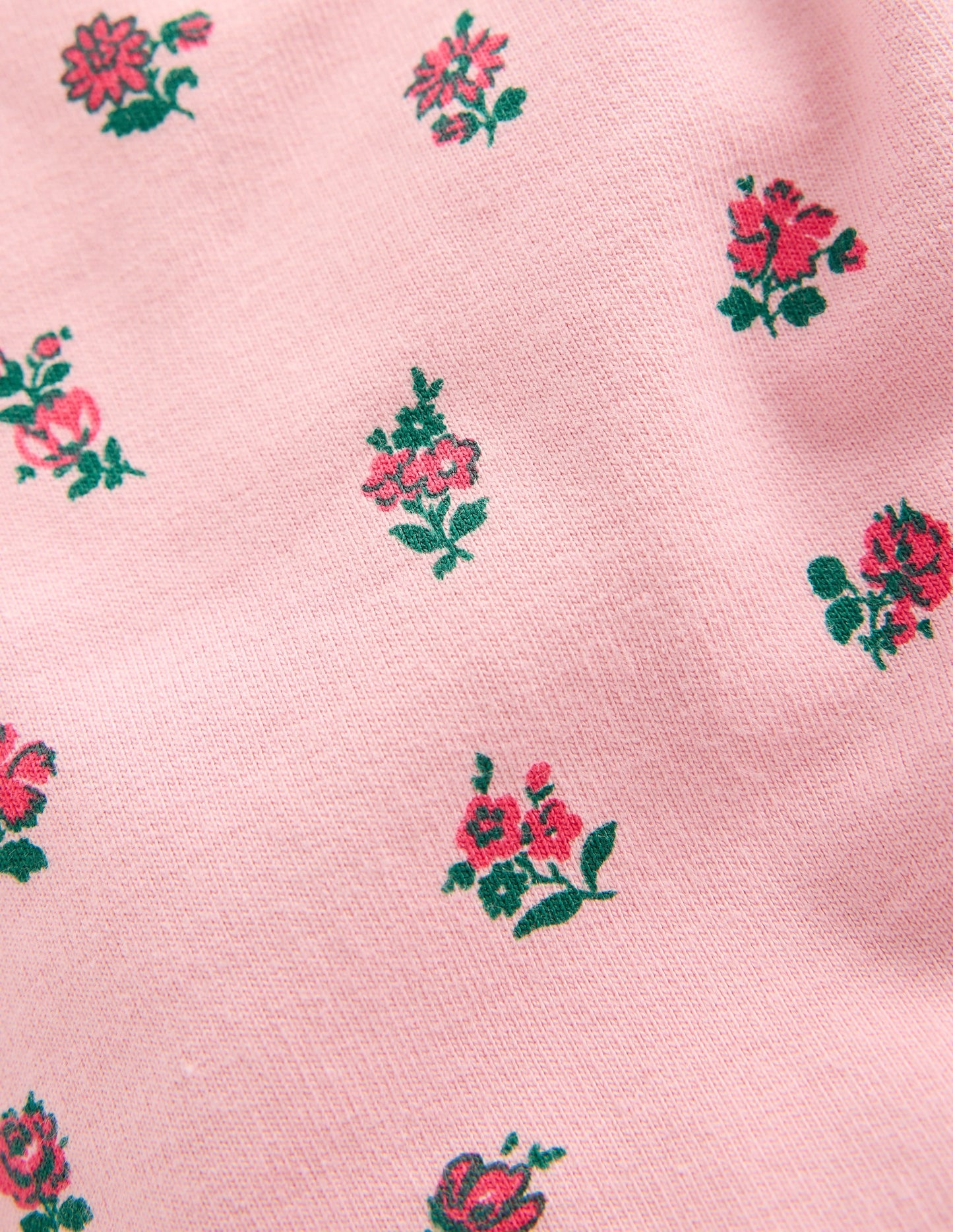 Jersey Pull-on Trousers-Pink Vintage Ditsy Floral