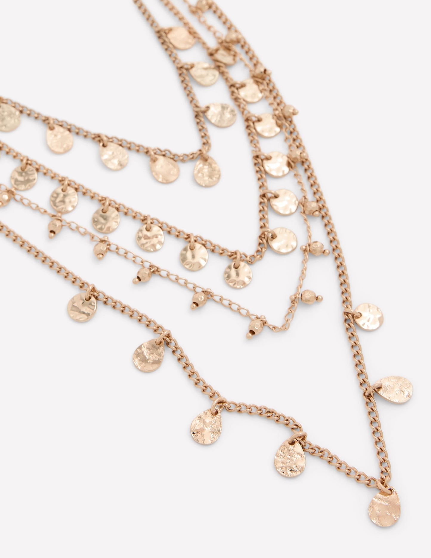 Metal Layering Necklace-Gold