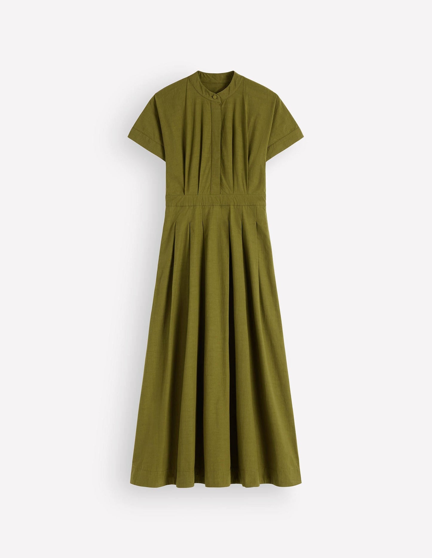Grown On Sleeve Midi Dress-Olive