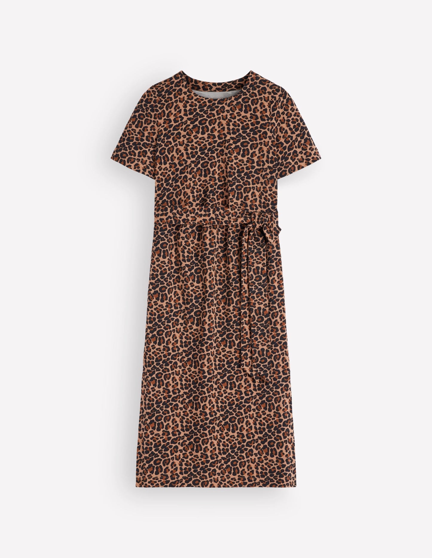 T-Shirt Jersey Midi Dress-Camel, Animal Fields