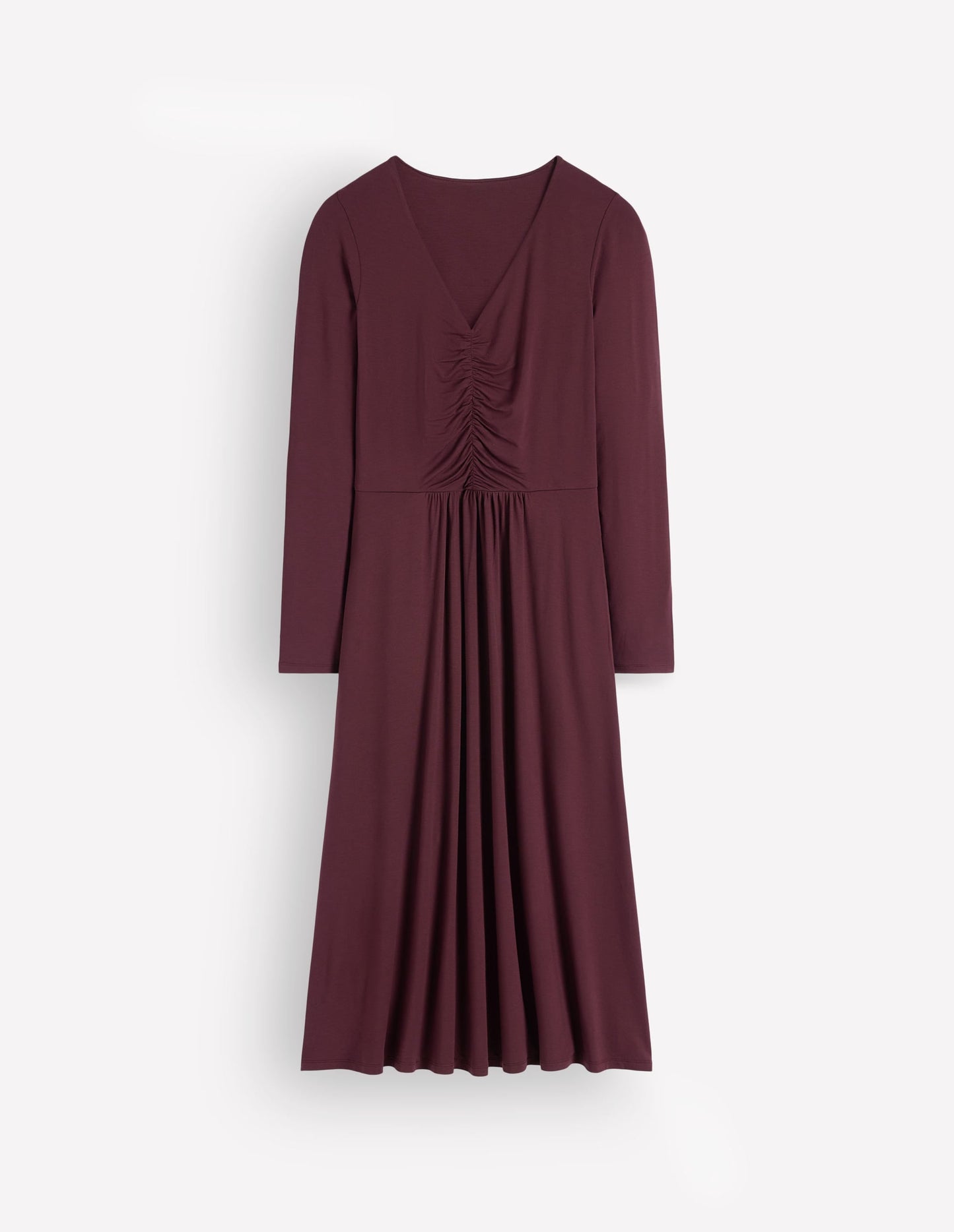 Jasmine Ruched Jersey Dress-Winetasting