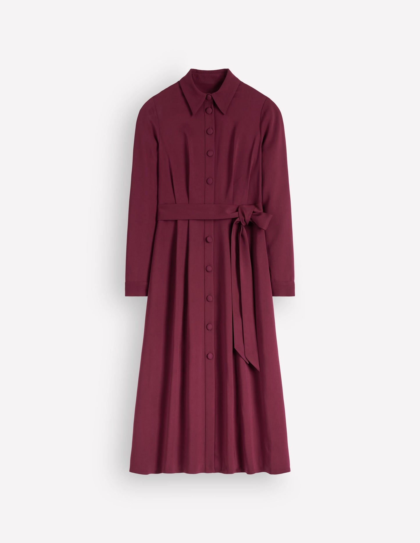 Kate Pleated Shirt Dress-Deep Wisteria