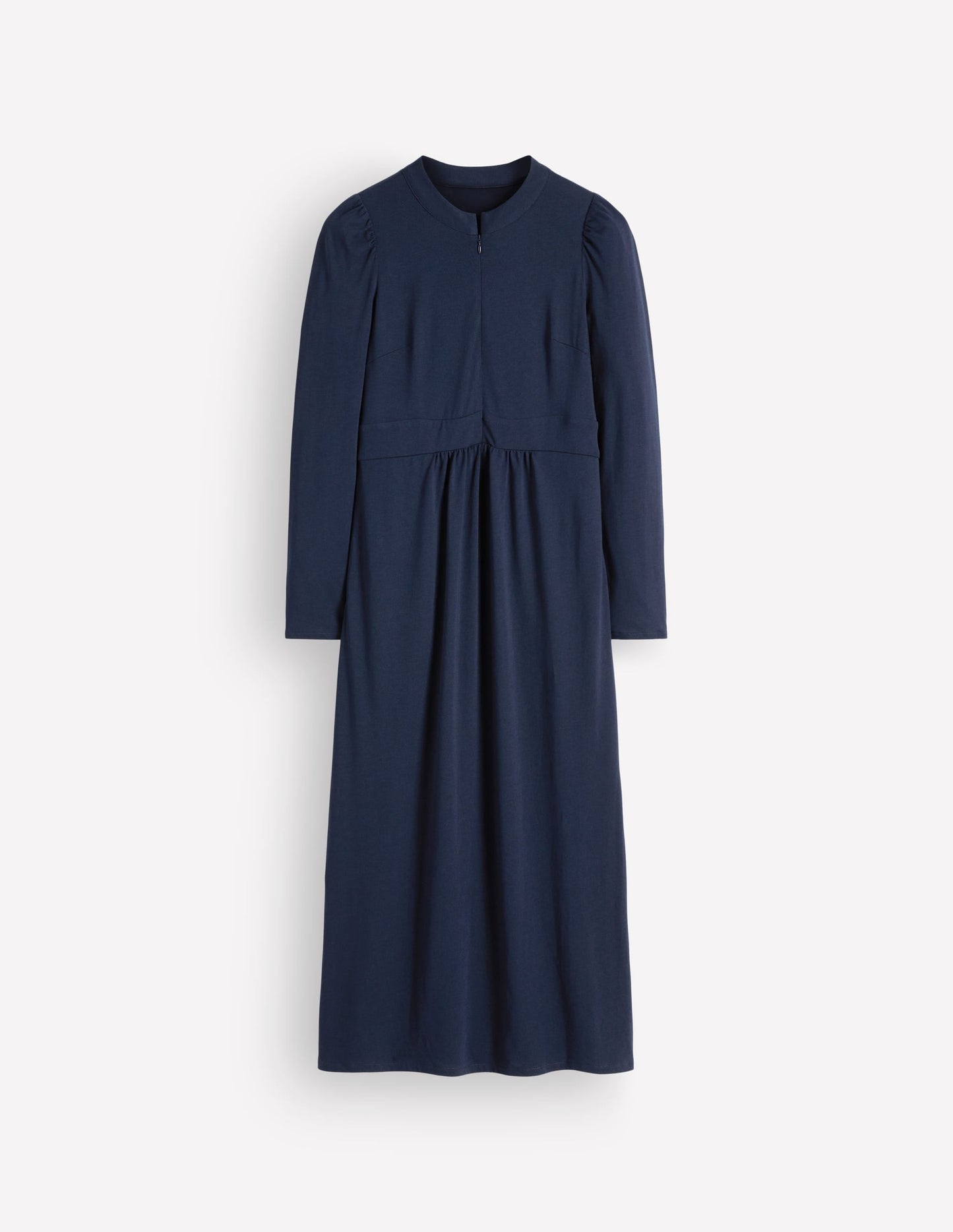 Hope Zip Detail Jersey Dress-Navy