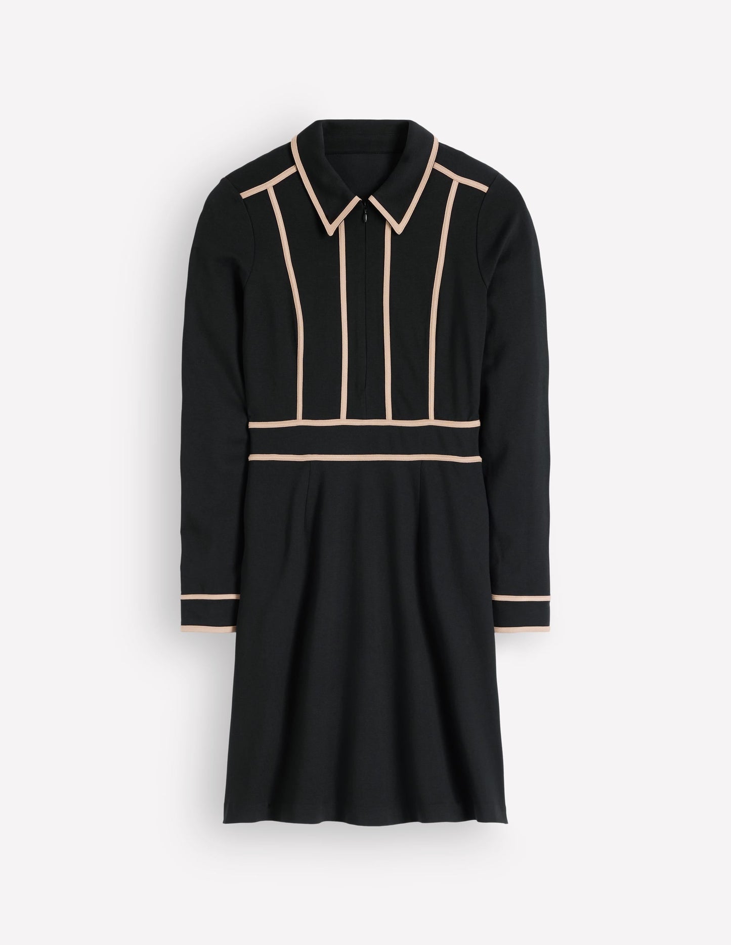 Ula Ponte Short Dress-Black, Camel