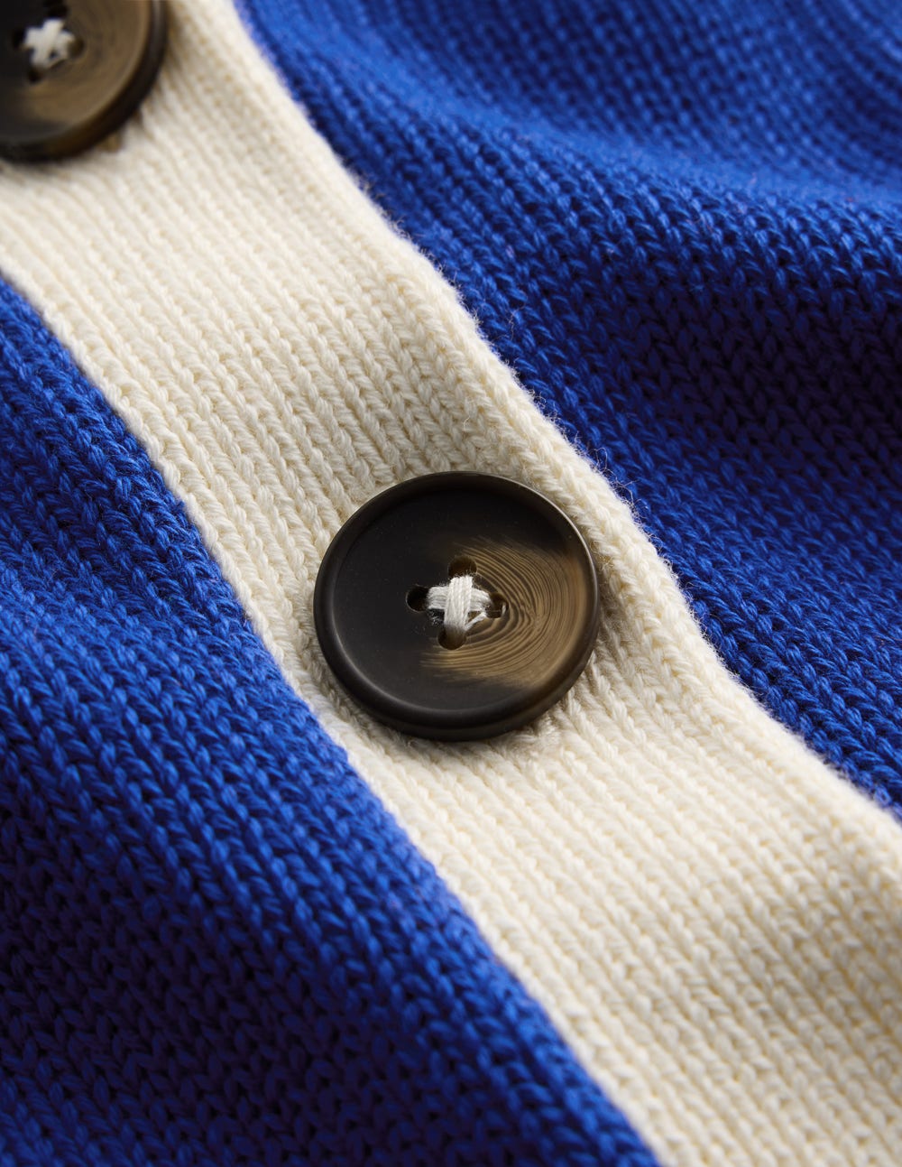 Lucy Relaxed Cotton Cardigan-Bright Blue, Colour Block