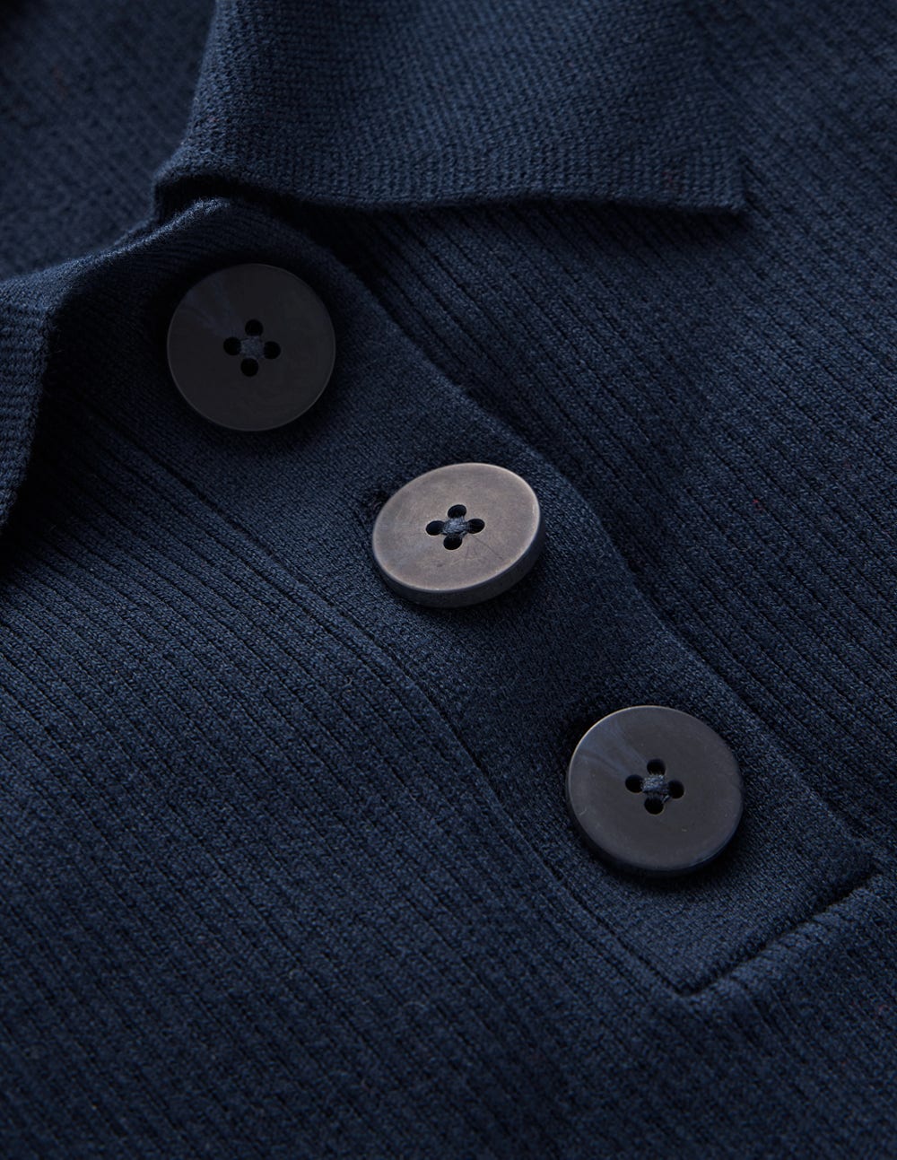 Rhianne Cotton Rib Jumper-Navy