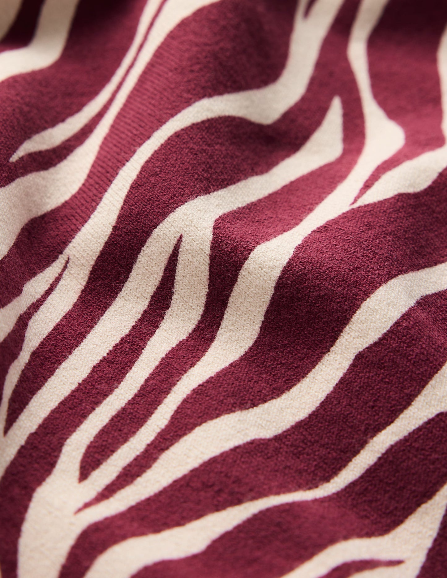 Camilla Cotton Crew Jumper-Chestnut, Zebra Swirl
