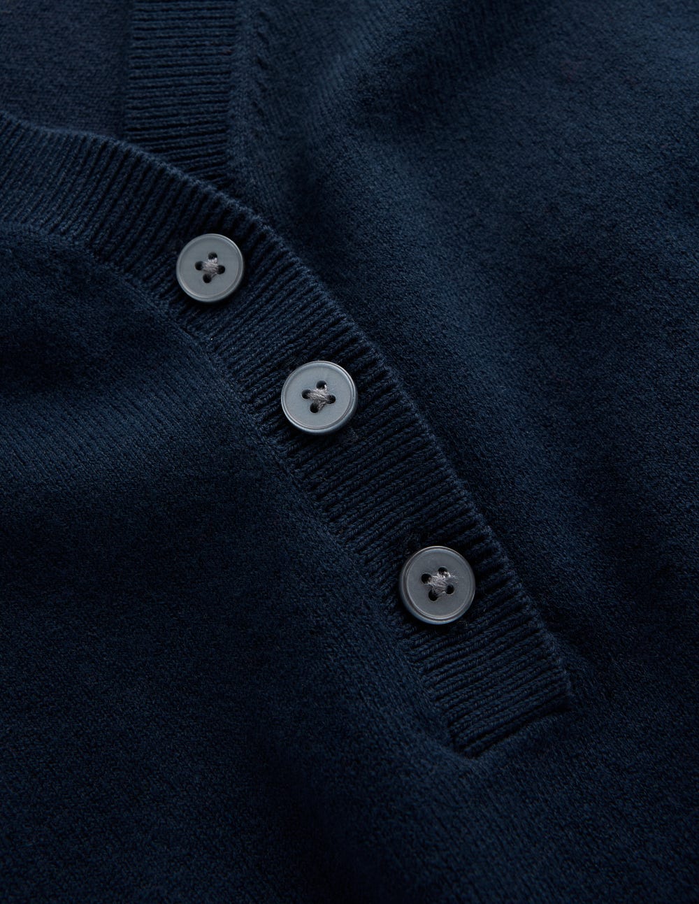 Camilla Cotton V-neck T-shirt-Navy