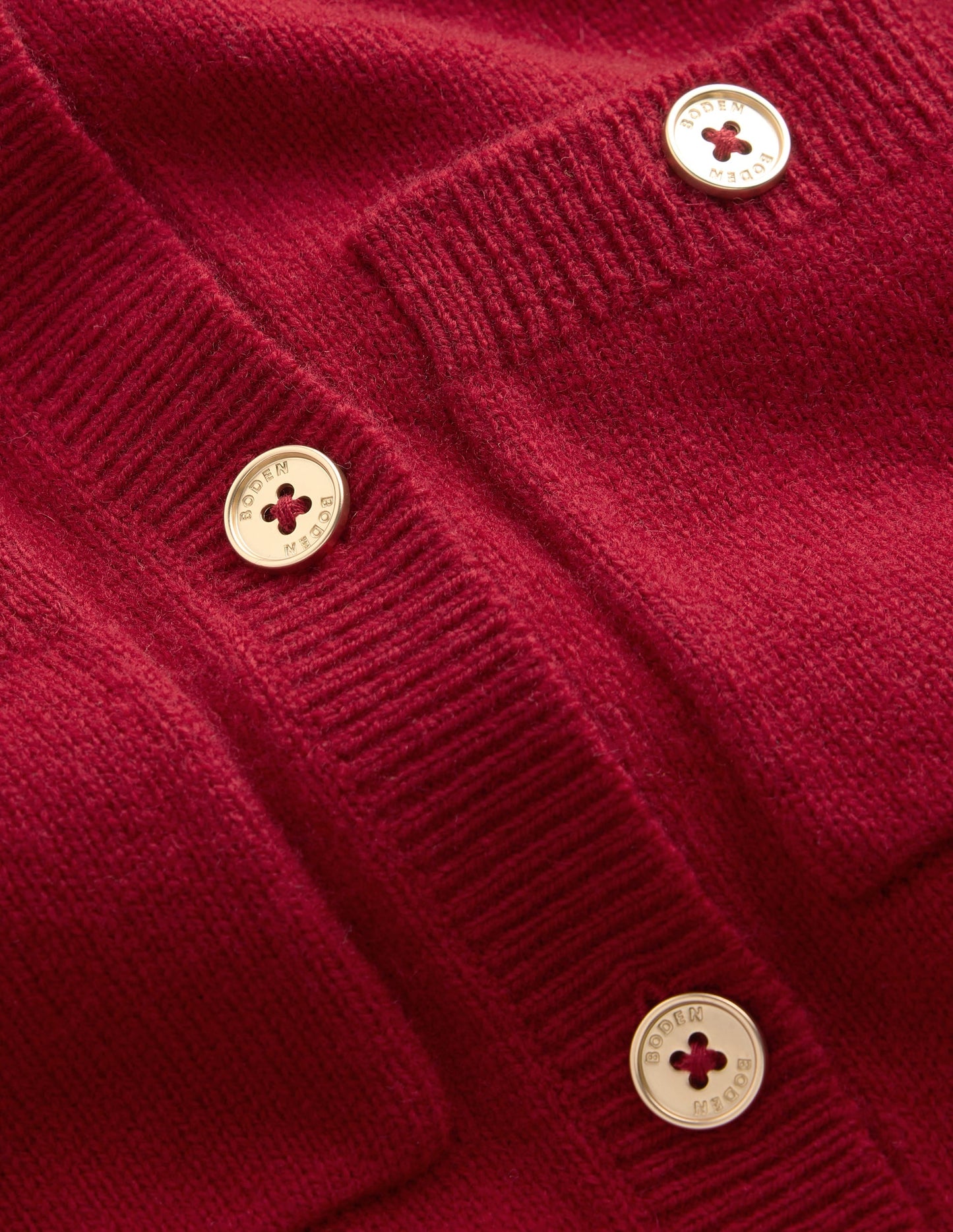 Marianne Merino Wool Cardigan-Crimson Red