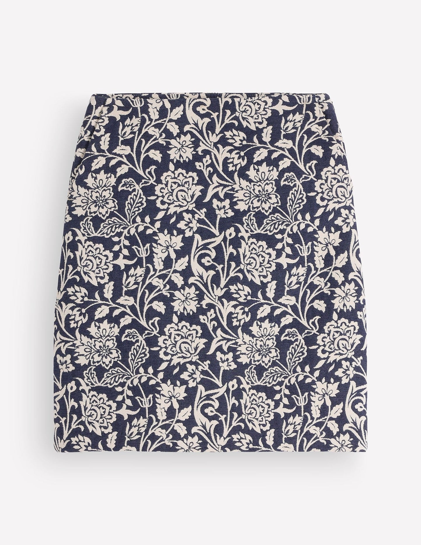 Jacquard A-Line Skirt-FLORAL JACQUARD