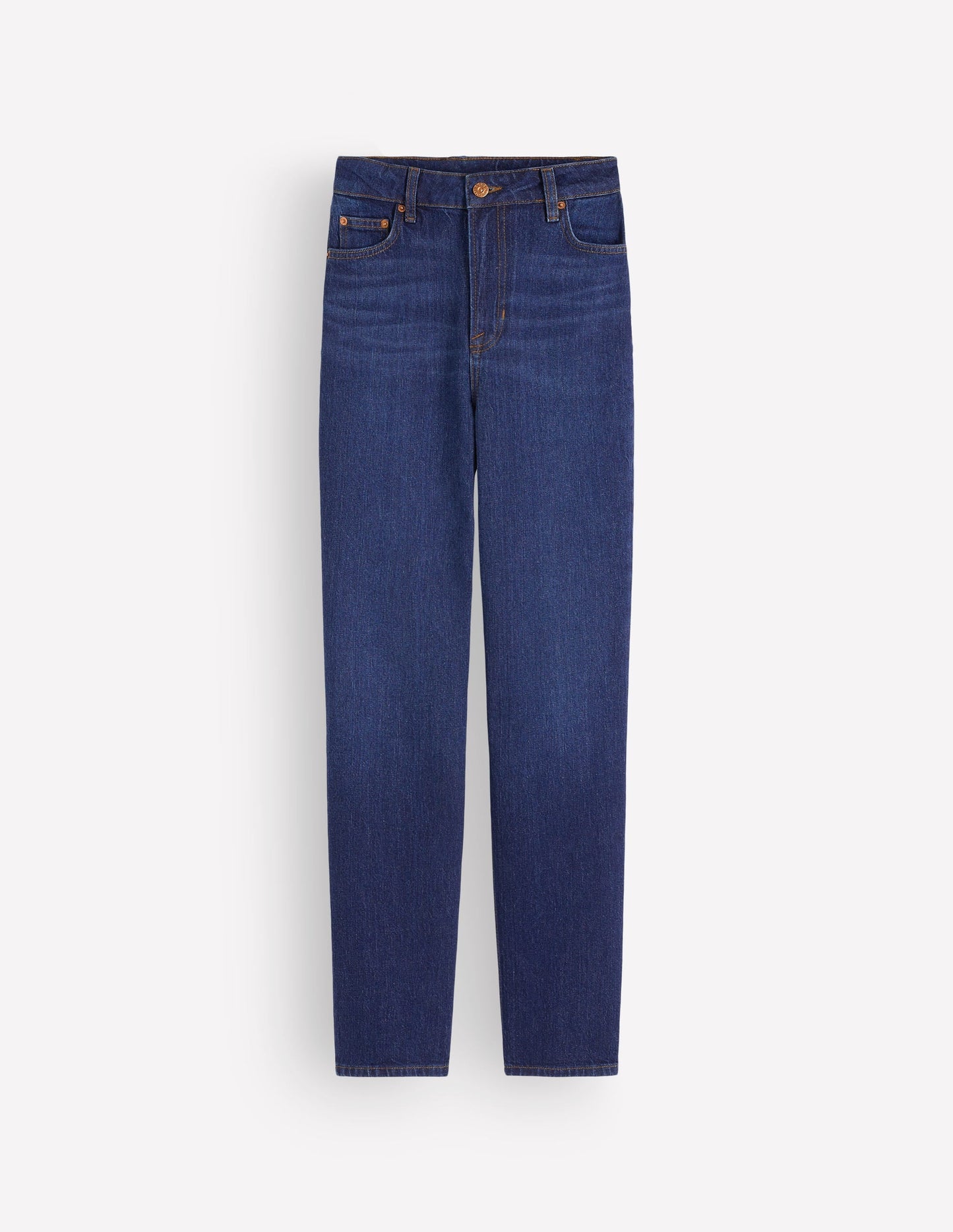 High Rise Straight Jeans-Indigo Rinse