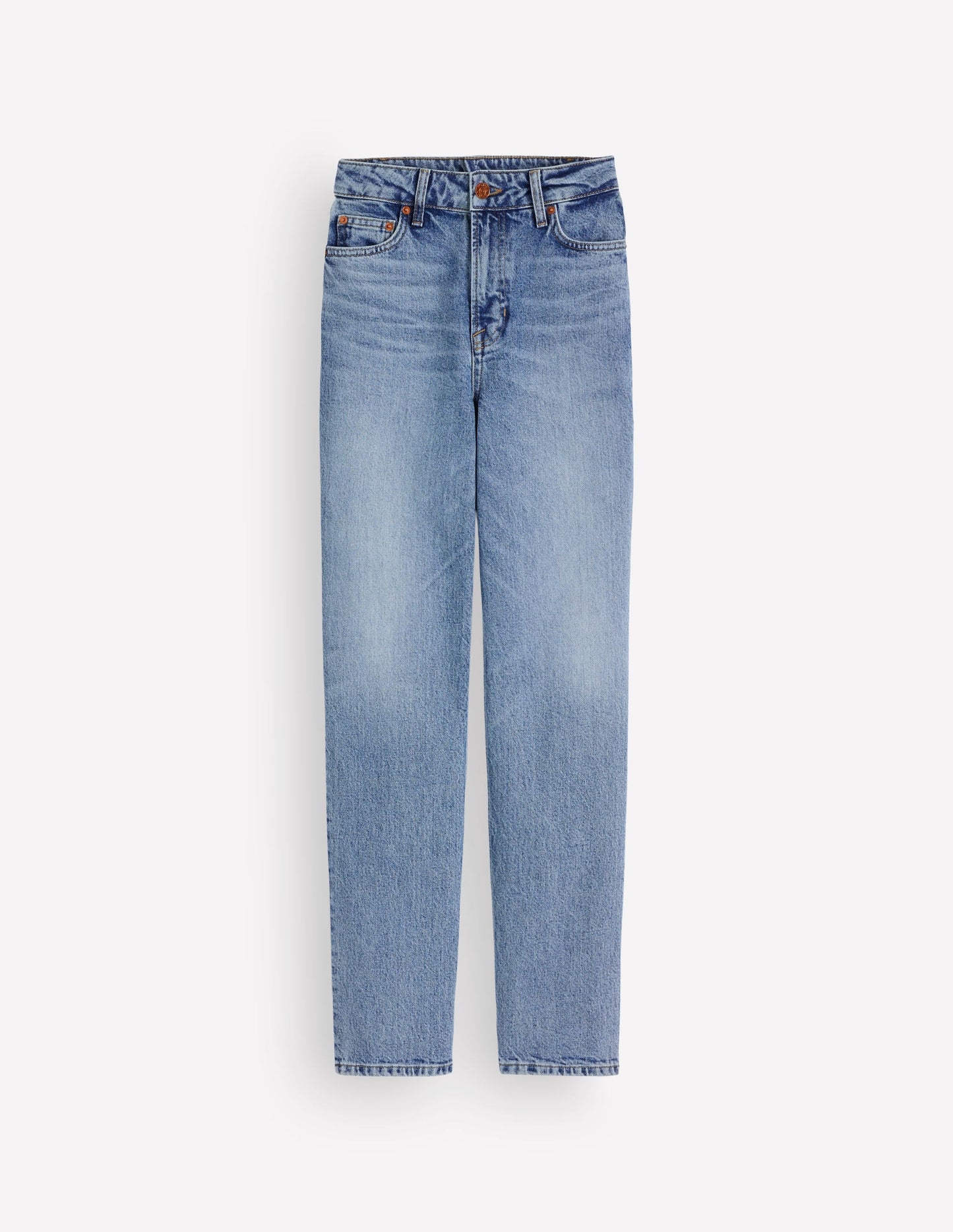 High Rise Straight Jeans-Light Vintage