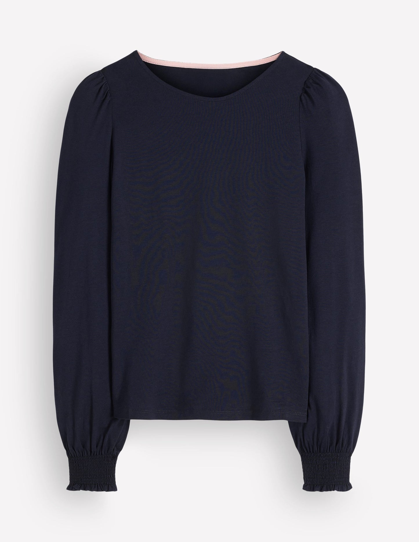 Smocked Cuff Supersoft Top-Navy