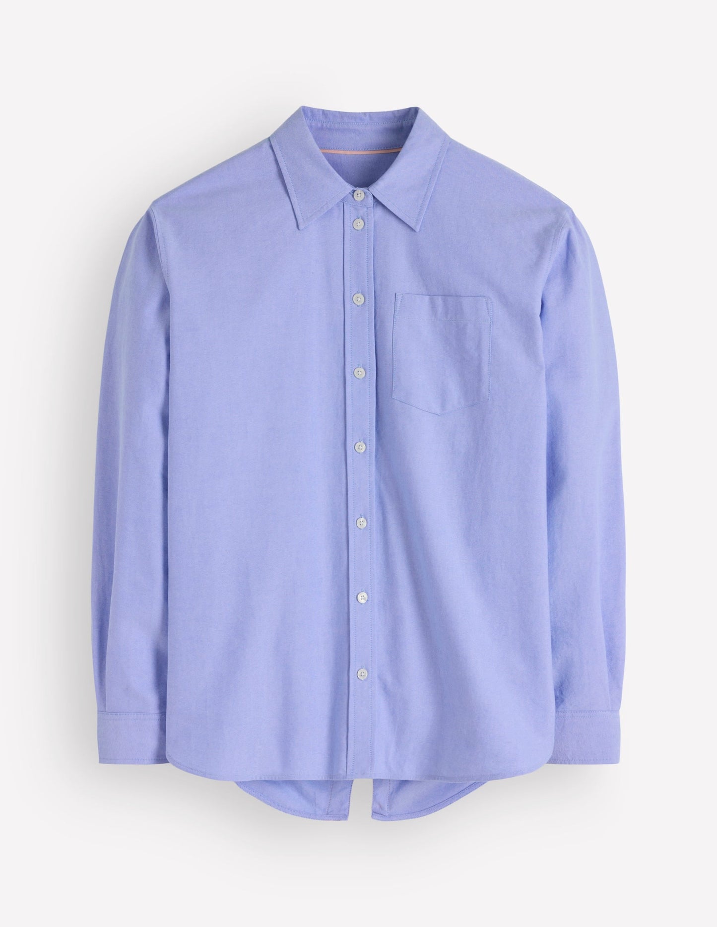 Sienna Relaxed Cotton Shirt-Blue Oxford, Trim Back