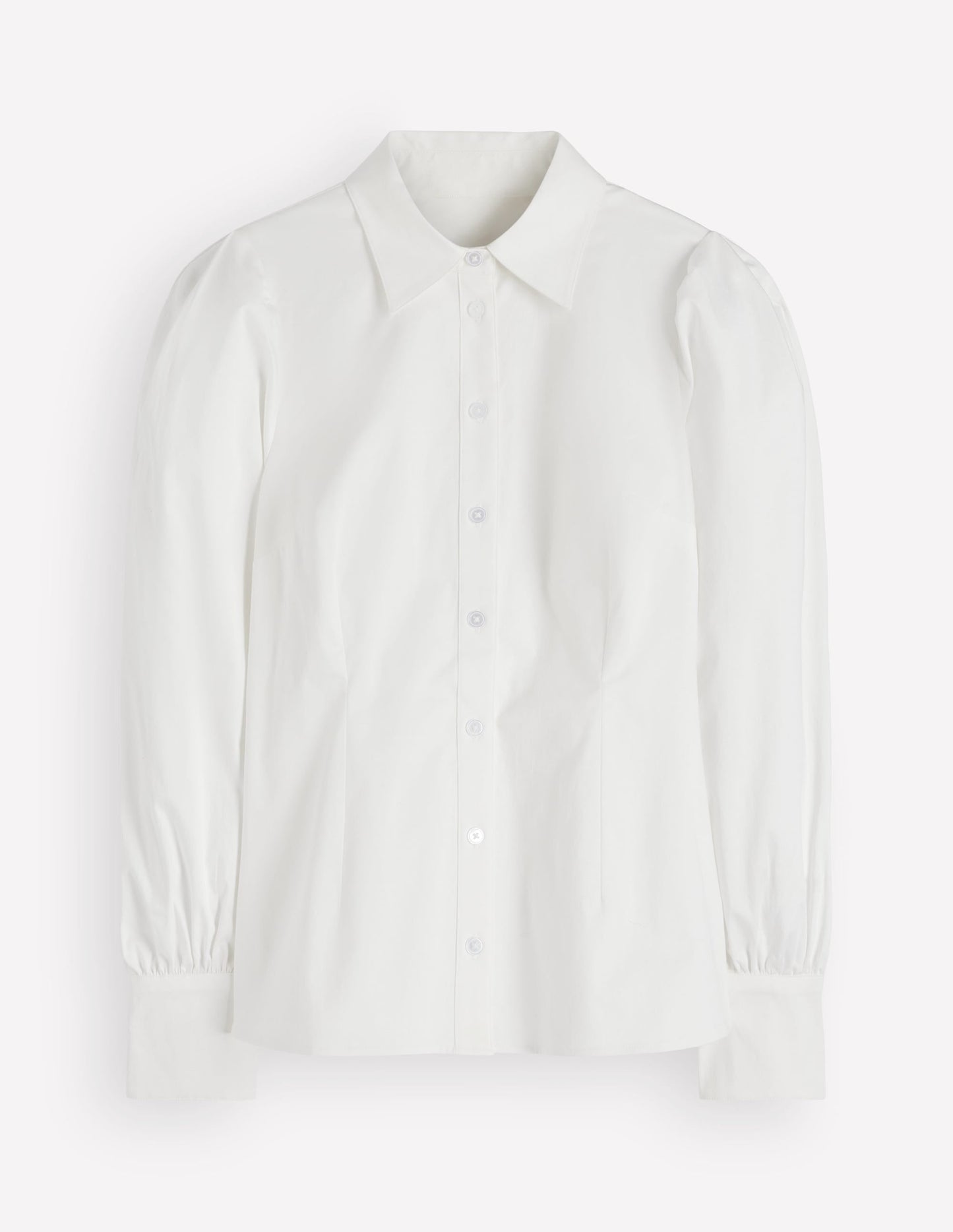 Volume Sleeve Shirt-White