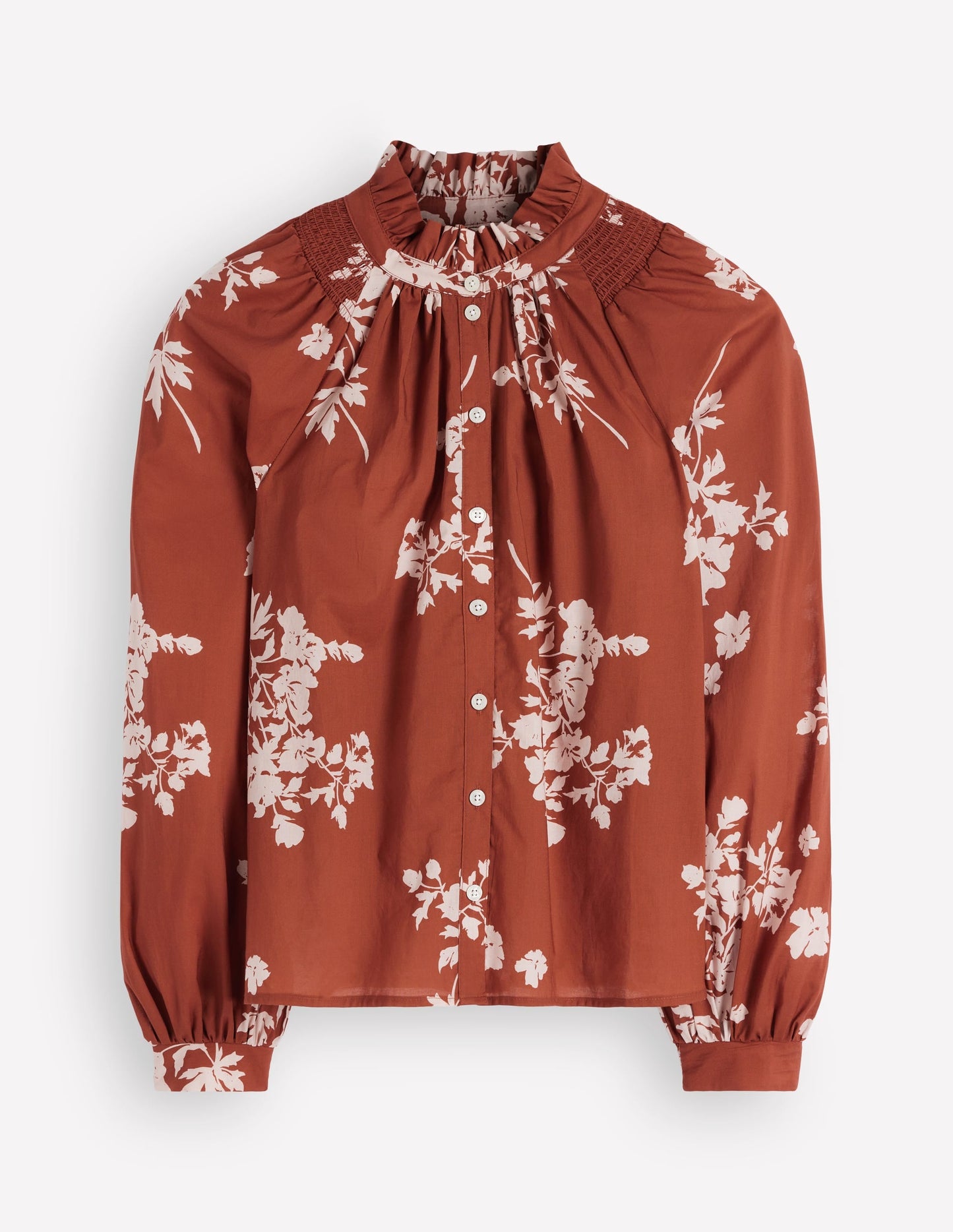Erica Cotton Frill Top-Arabian Spice, Flecked Bunch