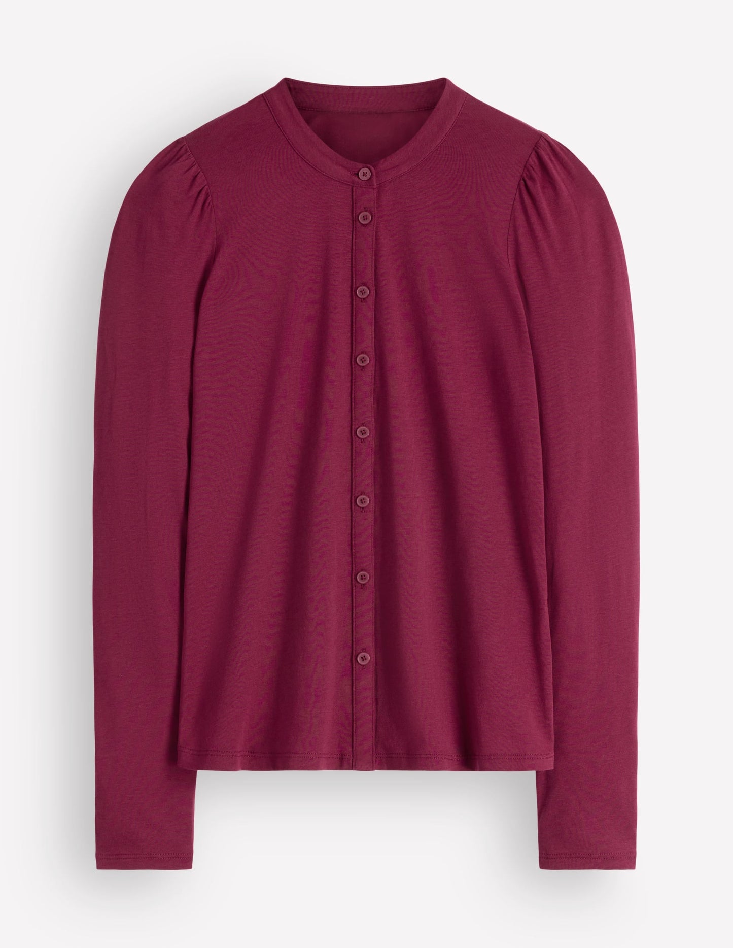 Supersoft Puff Sleeve Shirt-Beetroot Red