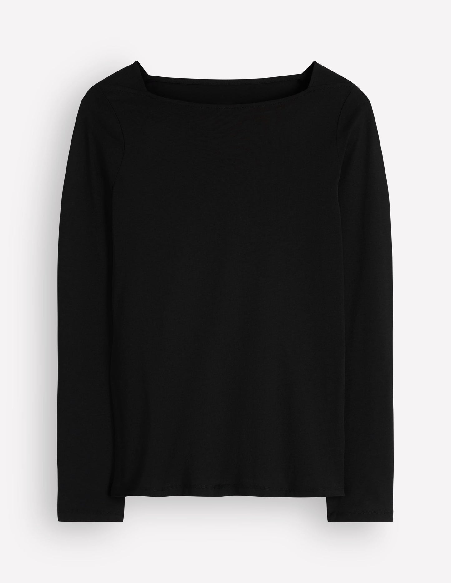 Supersoft Square Neck Top-Black