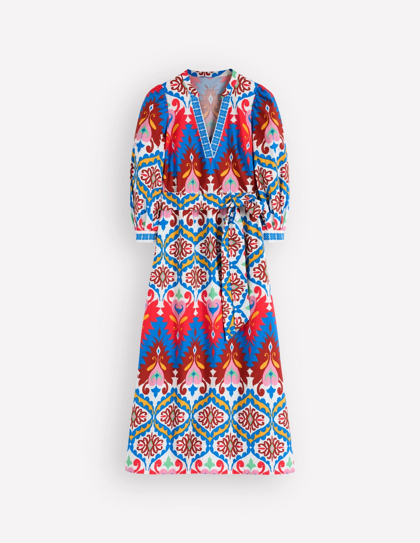 Octavia Cotton Dress-Multi Ikat Dream
