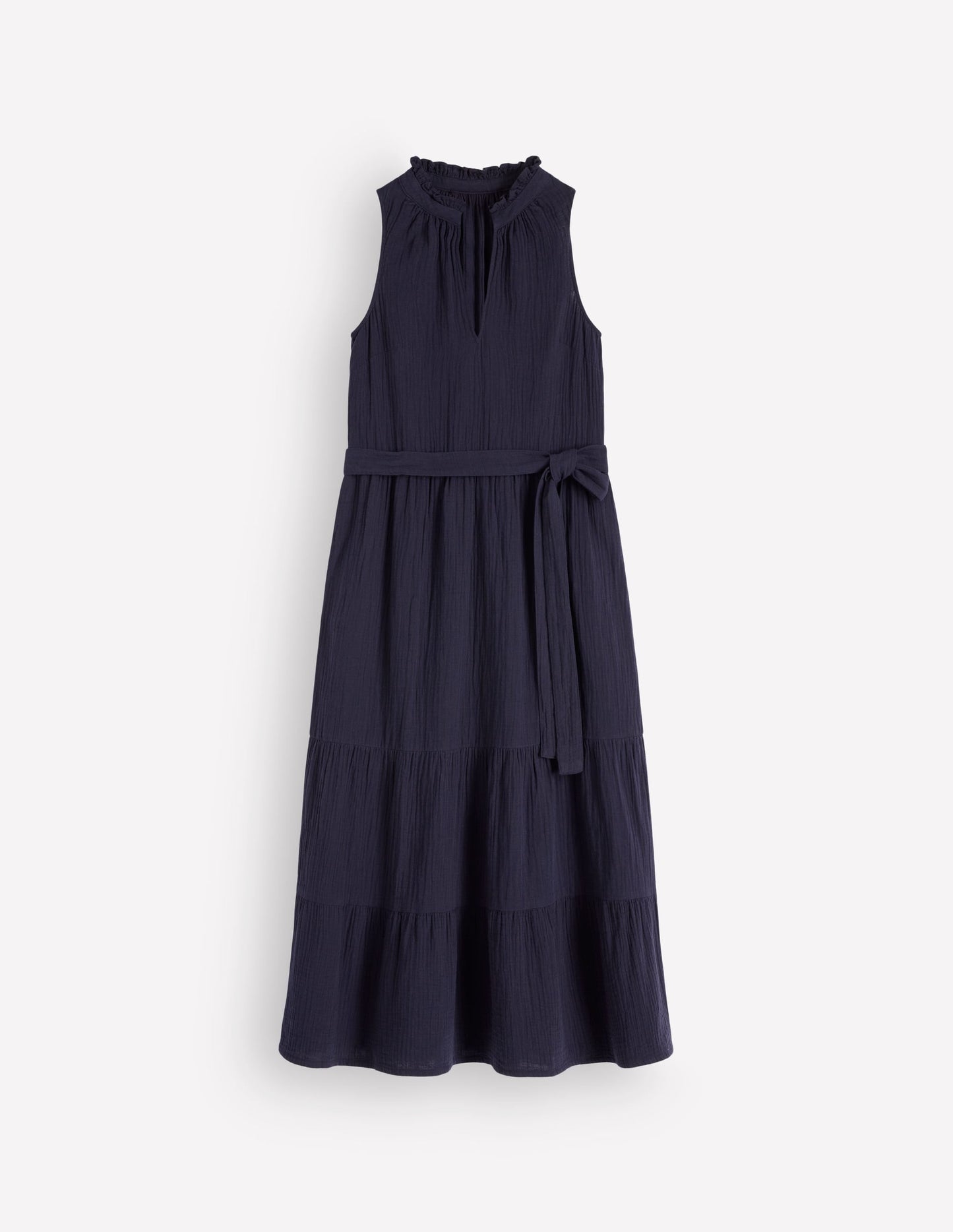 Viv Double Cloth Maxi Dress-Navy
