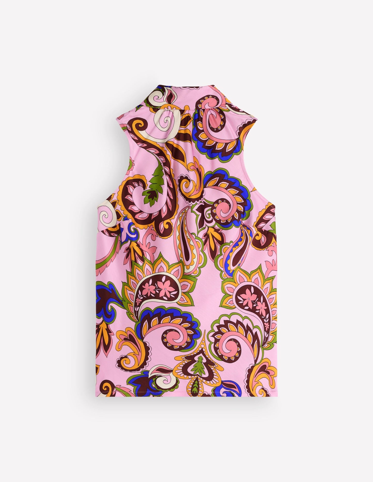 Satin Halterneck Top-Multi, Paisley Frenzy