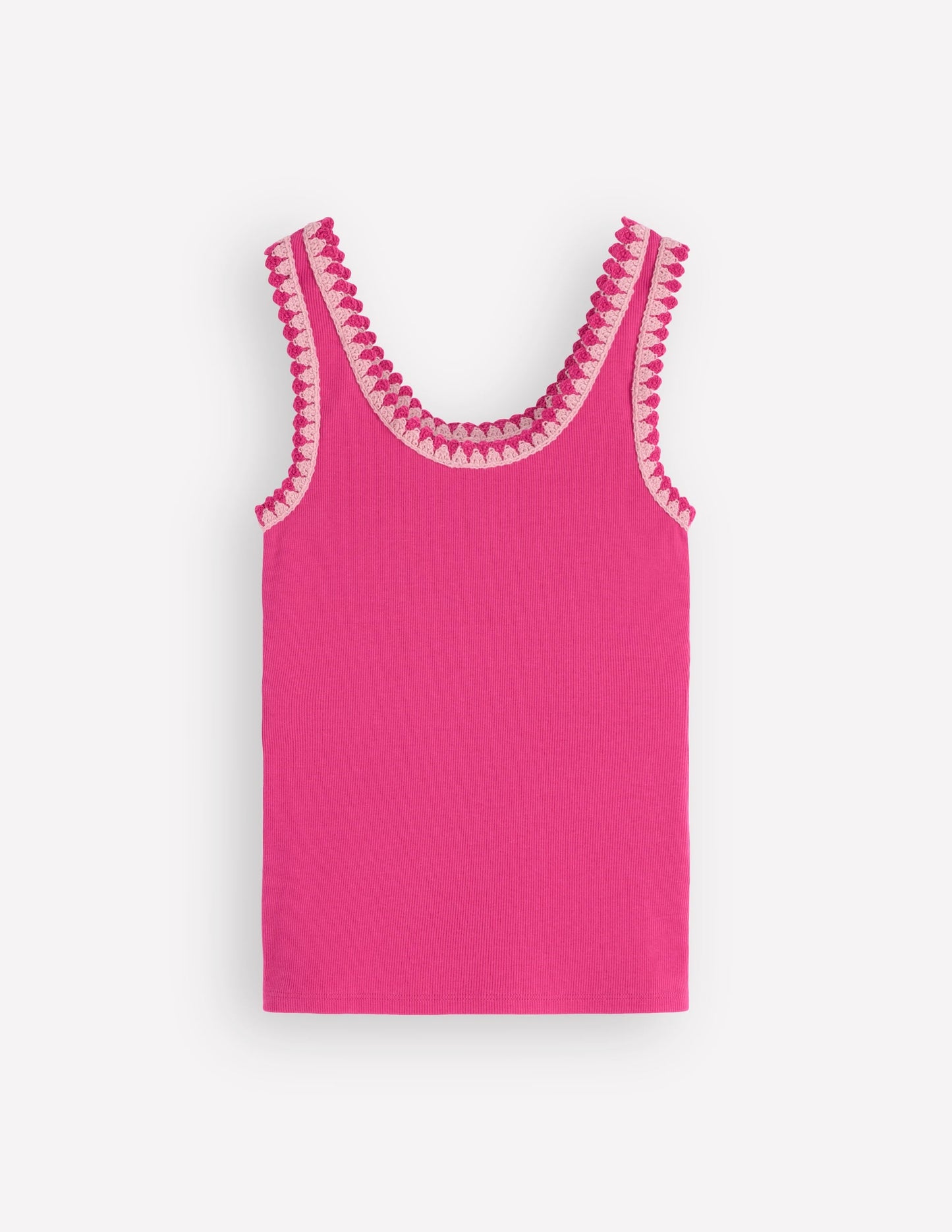 Maddie Trim Detail Vest-Pink Peony