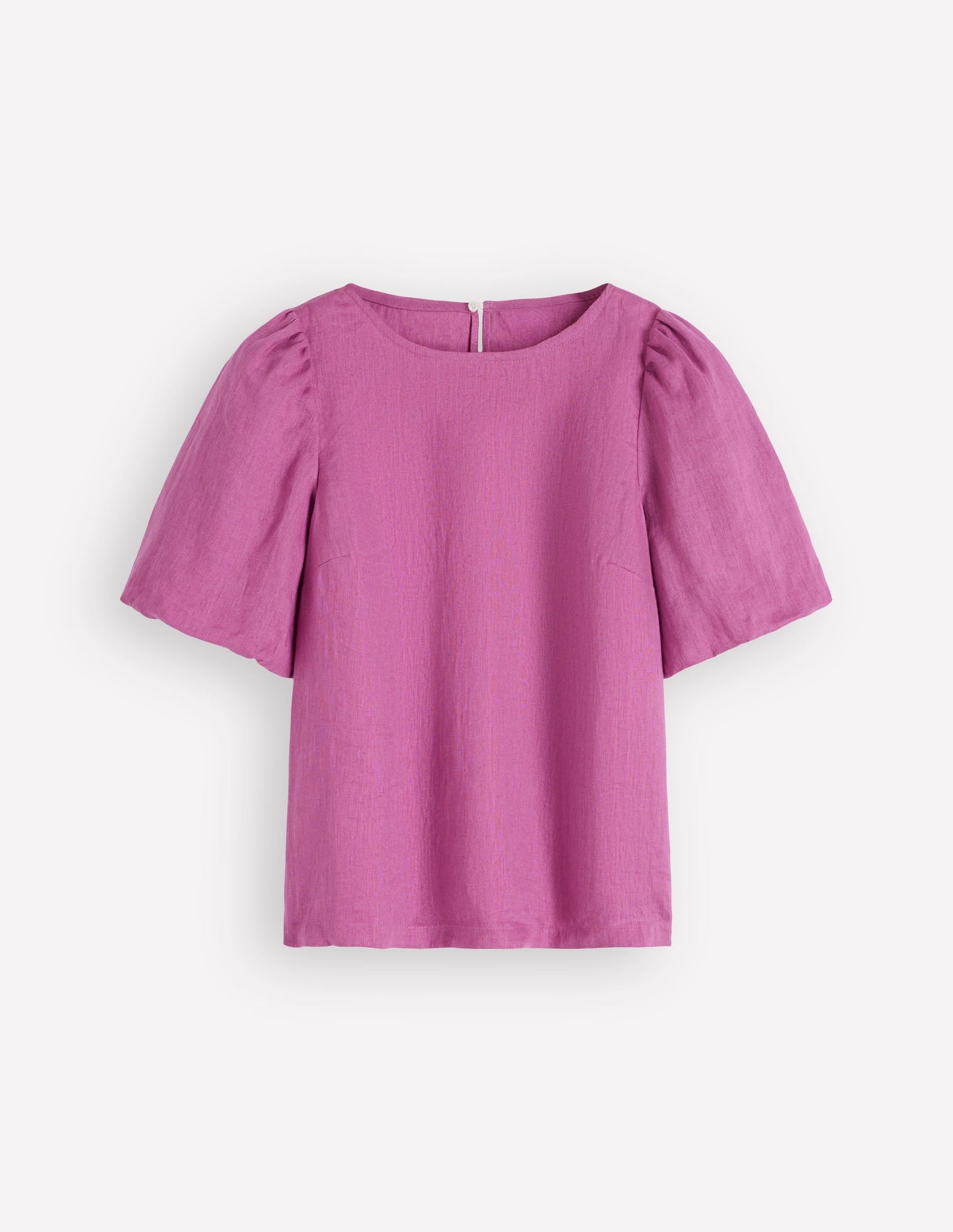 Linen Puff Sleeve Top-Clover Purple