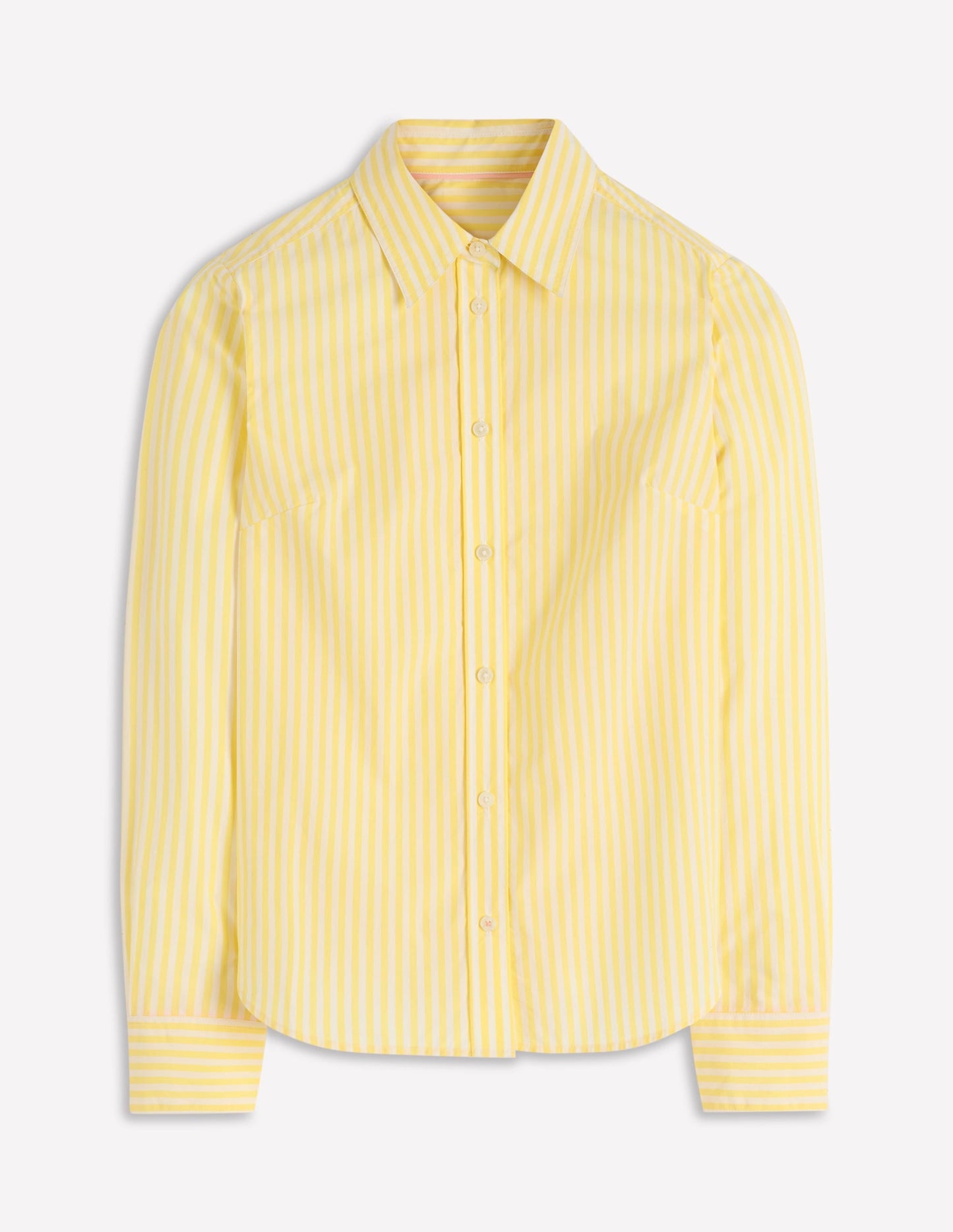 Sienna Cotton Shirt-Yellow Fine Stripe