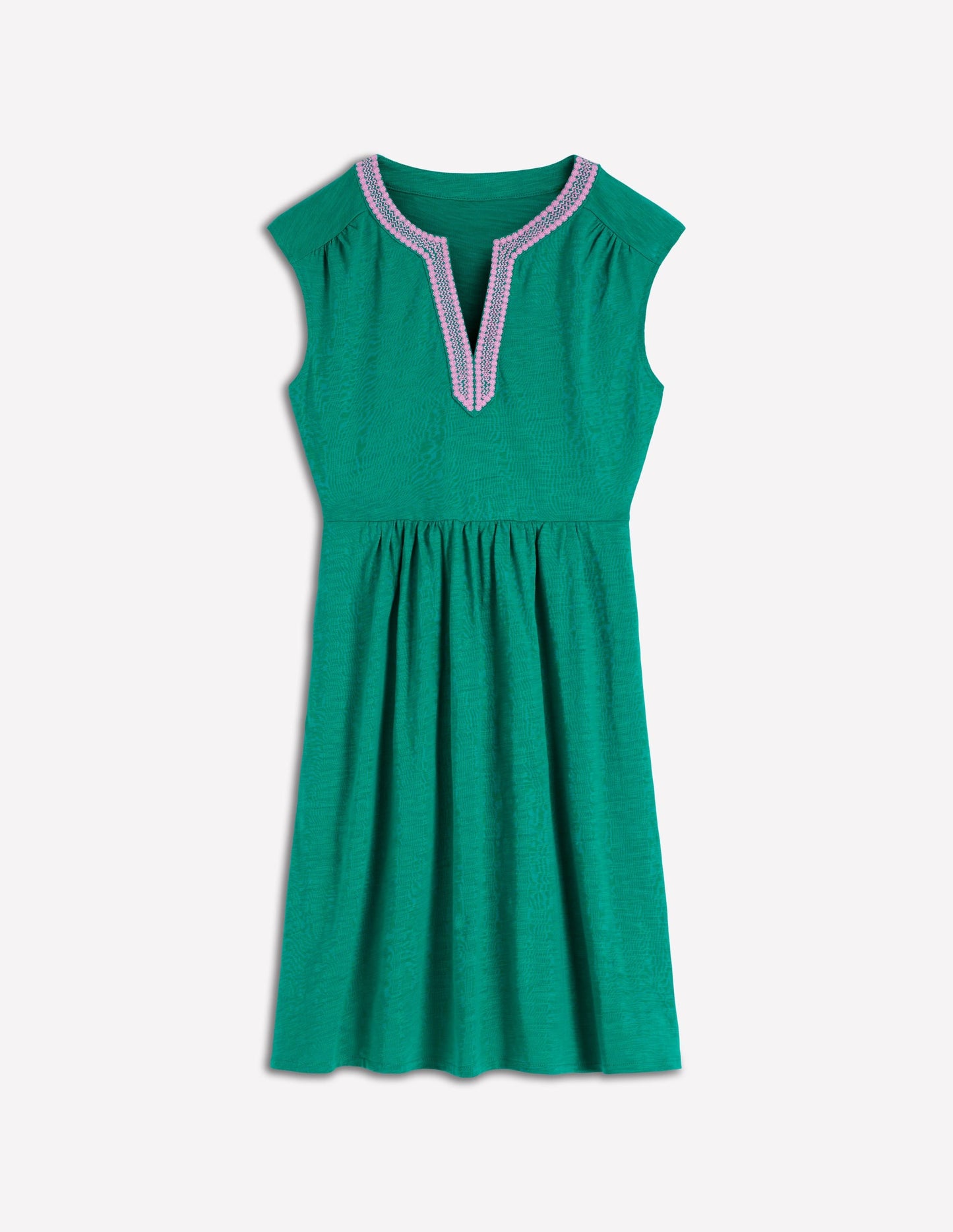 May Embroidered Short Dress-Deep Teal