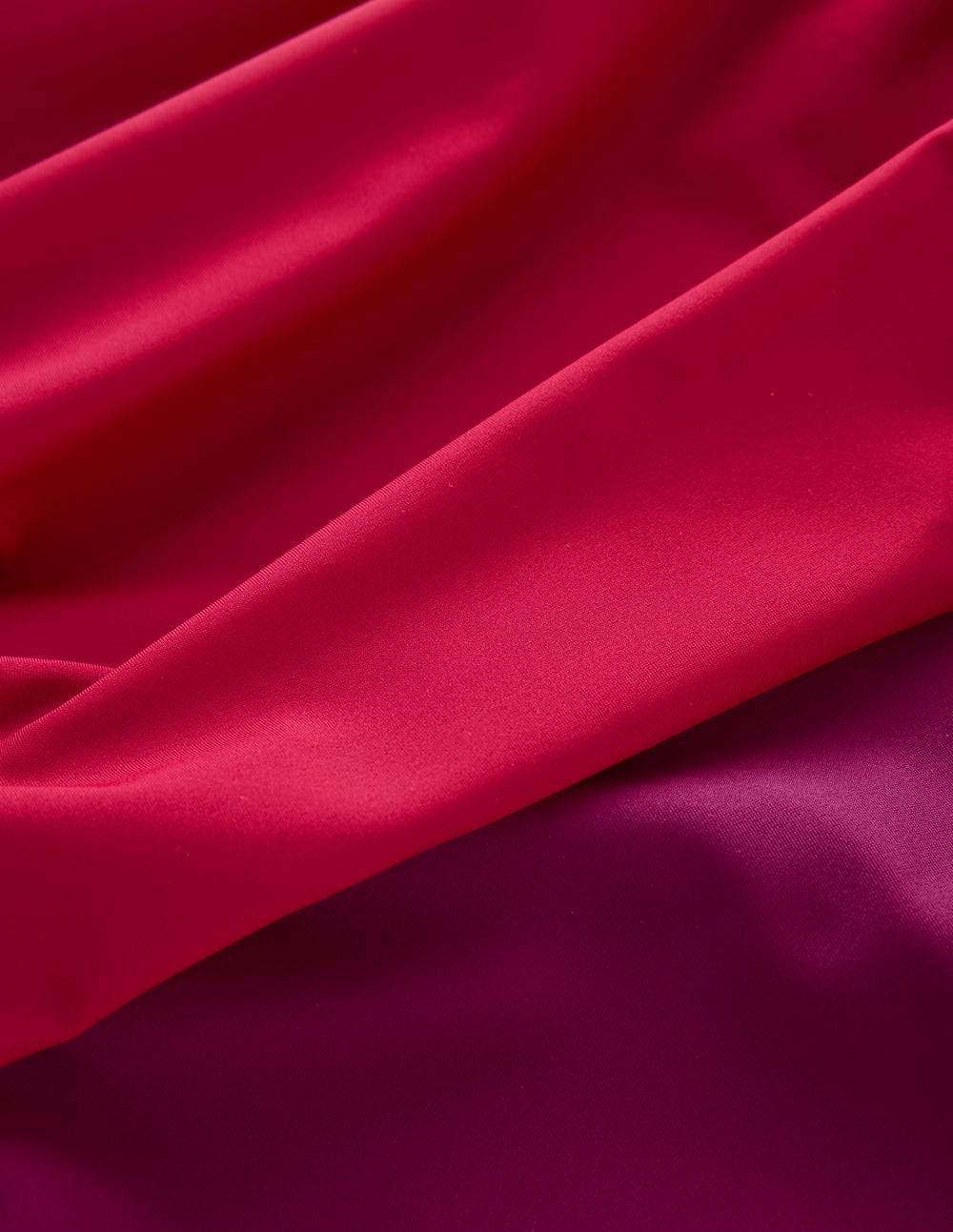 Mykonos Deep V Swimsuit-Red, Colour Block