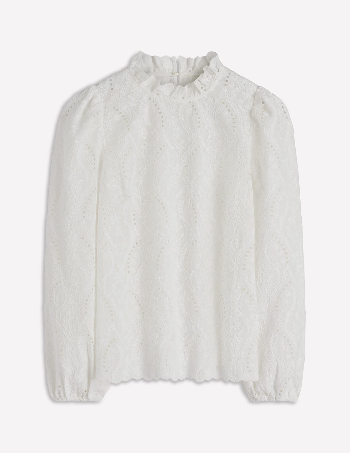 Puff Sleeve Interest Top-Ivory