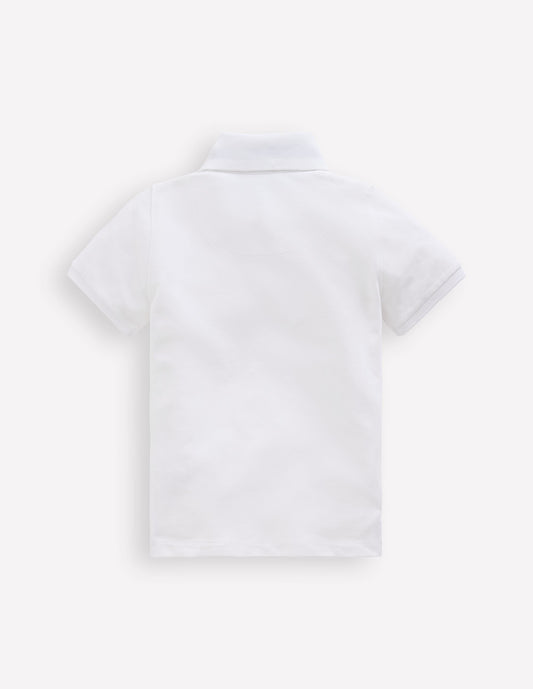 Piqué Polo Shirt-White