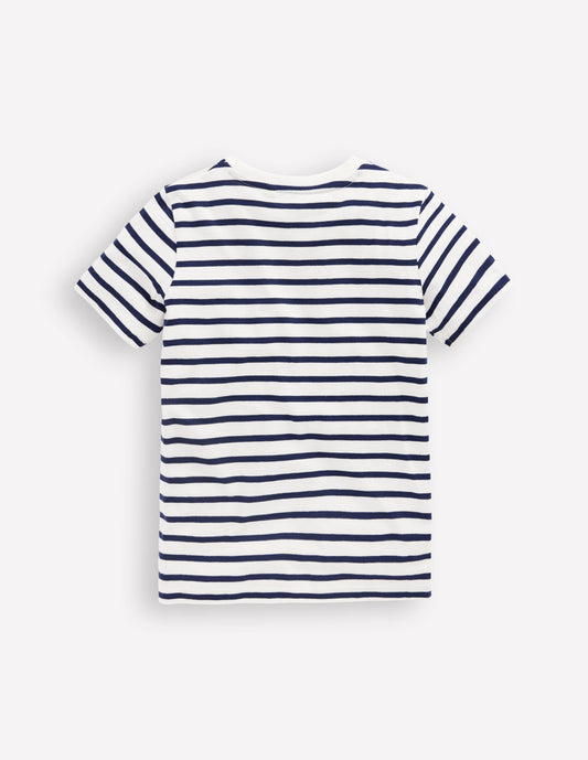 Everyday Short Sleeve T-Shirt-Ivory/College Navy