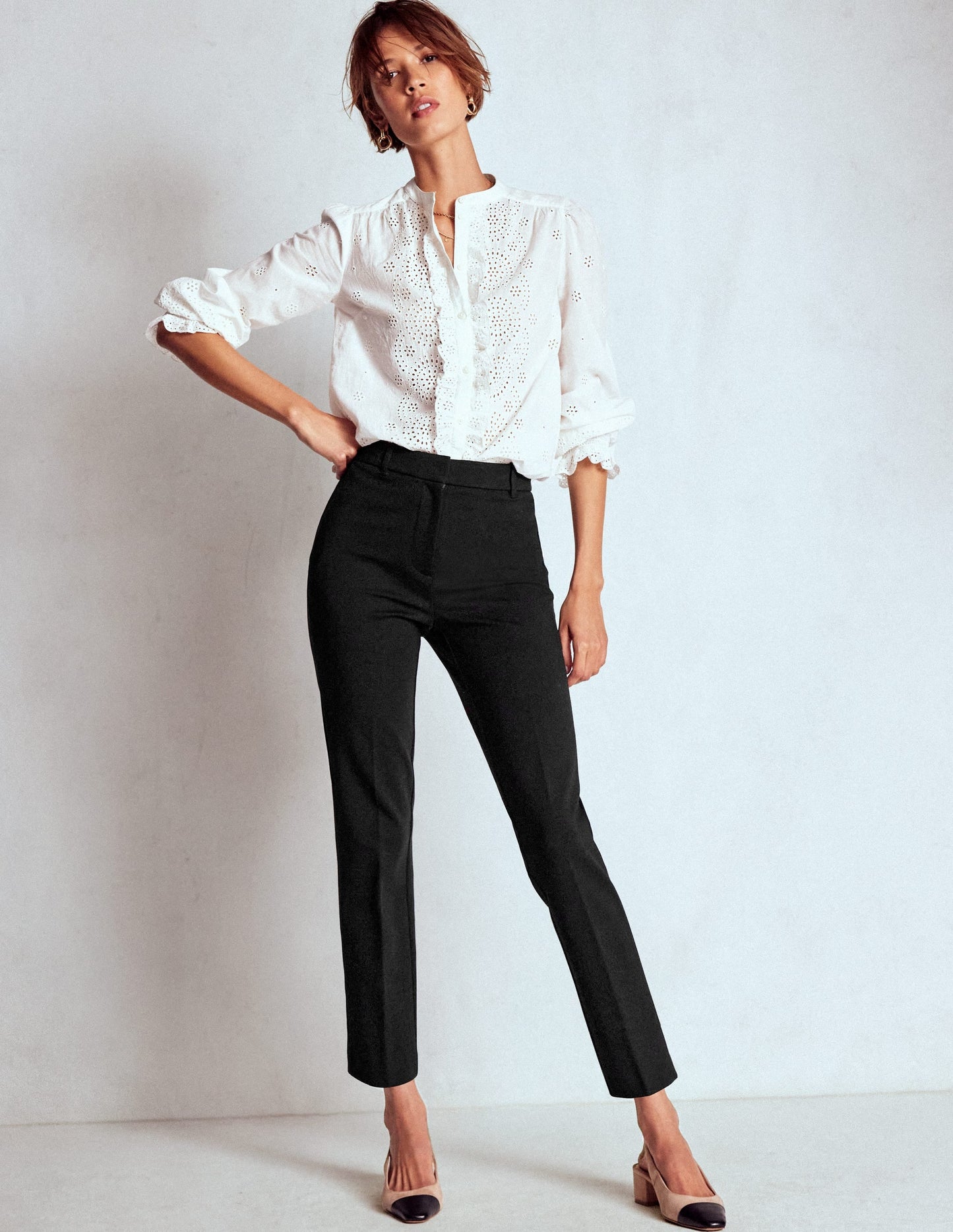 Highgate Ponte Trousers-Black