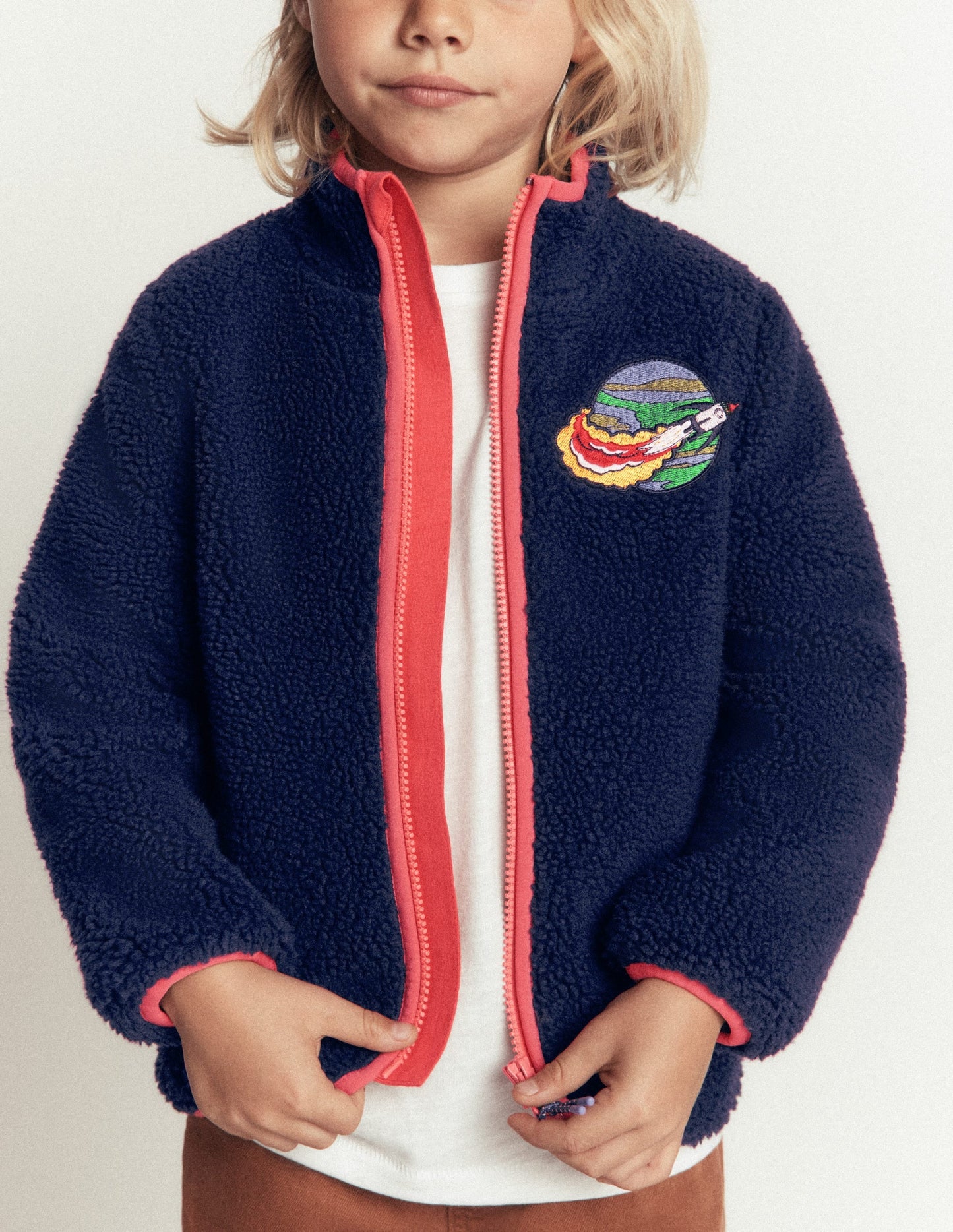 Cosy Borg Jacket-College Navy Space