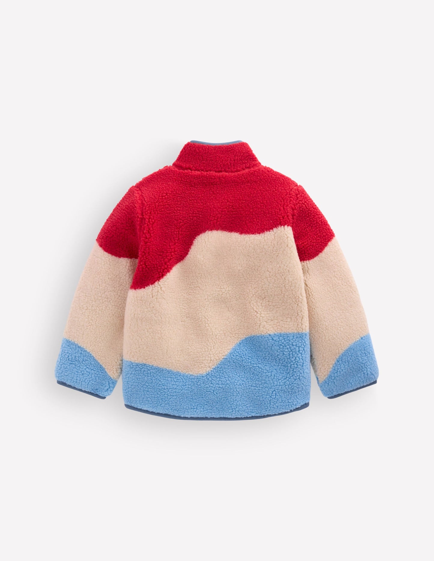 Cosy Borg Jacket-Colour Block