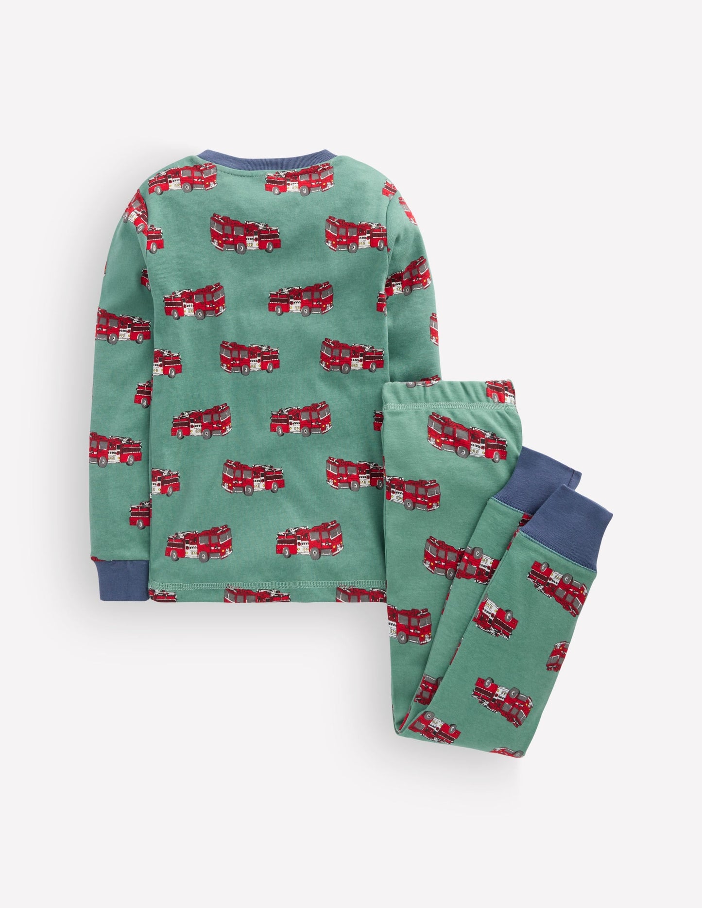 Snug Long John Pyjamas-Fire Trucks