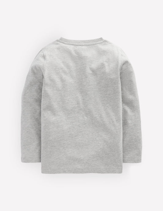 Superstitch Long Sleeve Top-Grey Marl Racing Cars